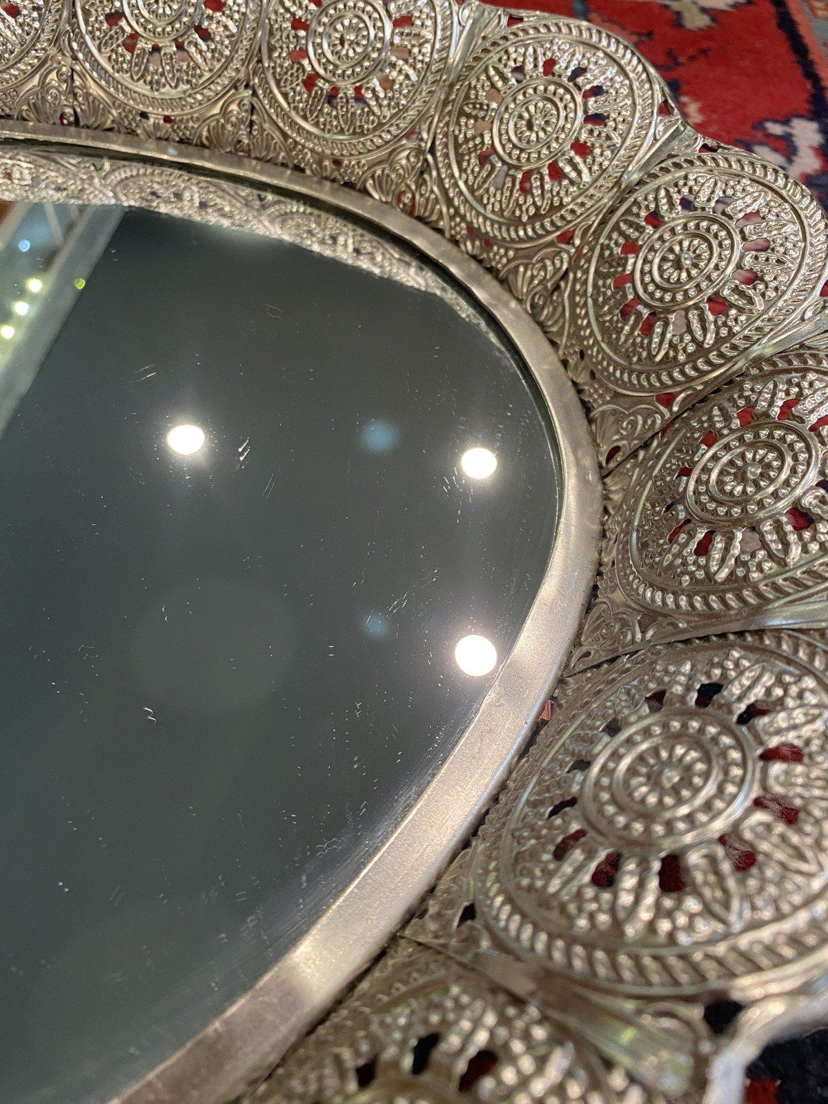 Modern VTG Style Reticulated Mirror Tray #2946 8