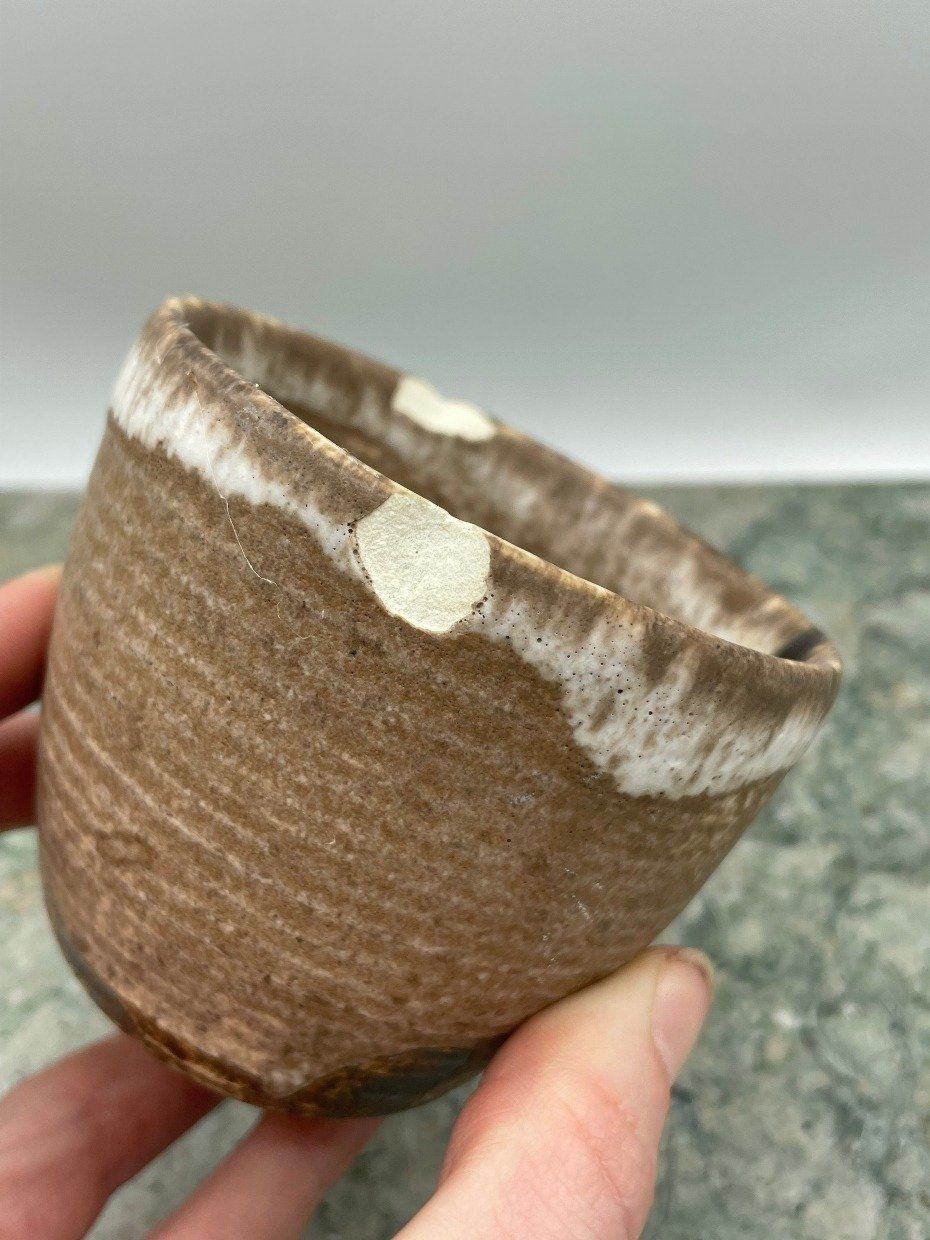 Unsigned Peter's Pottery Nutmeg Tumbler (Chipped) *AS IS* 3