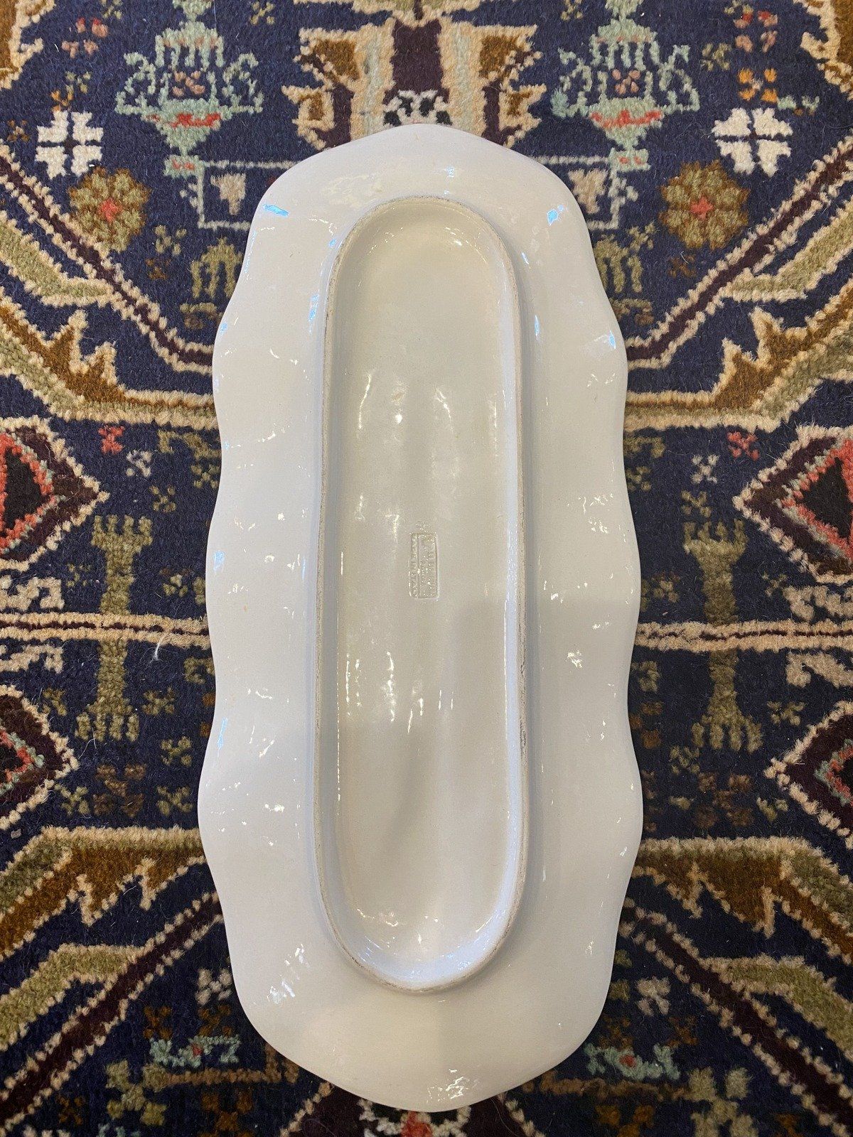 La Farmesiana Parma Italian Ceramic Celery Motif Majolica Serving Dish 2