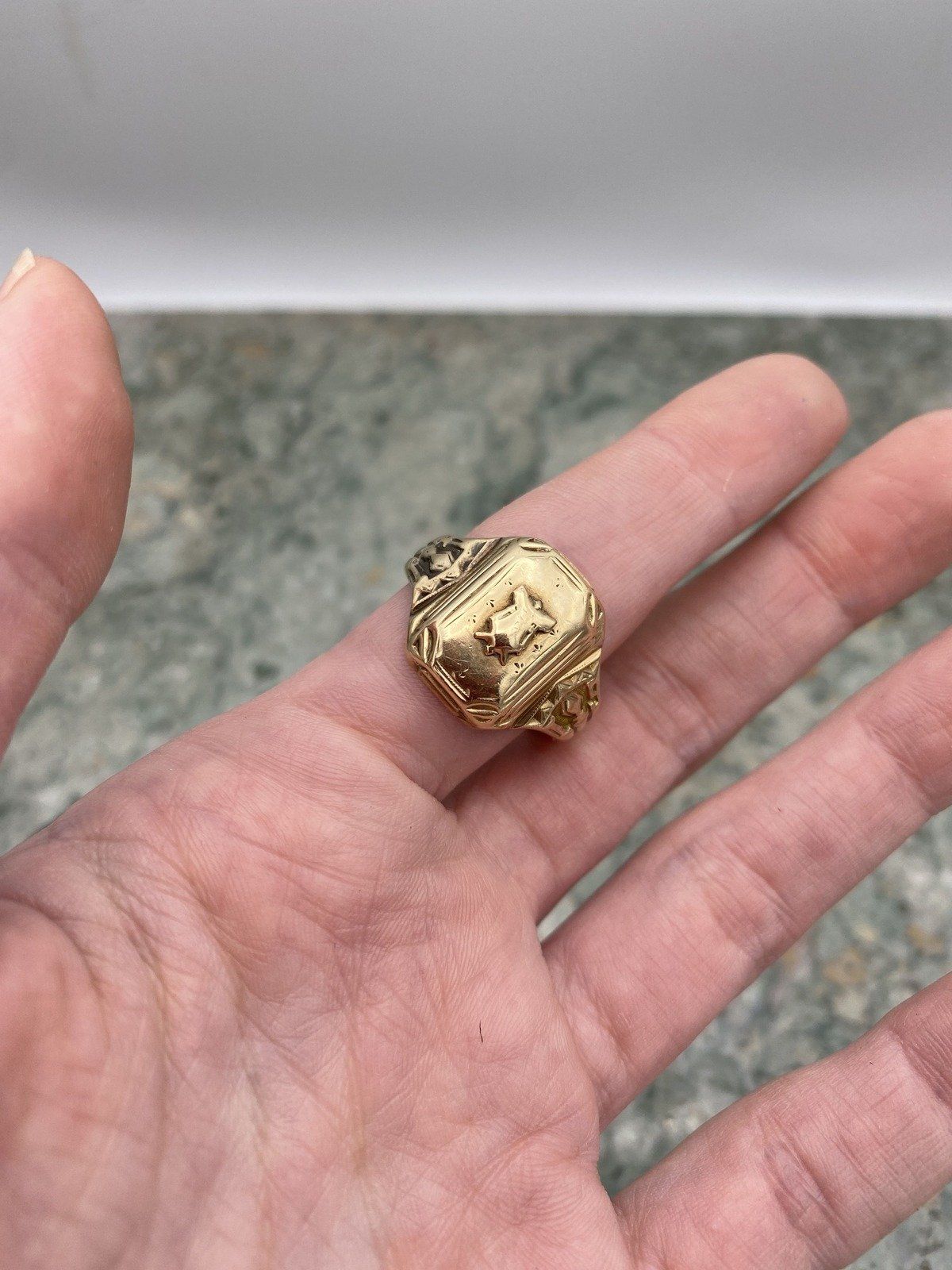 Men's Antique c.1900s Balfor Goldflex 10k Gold Championship Class Ring 7