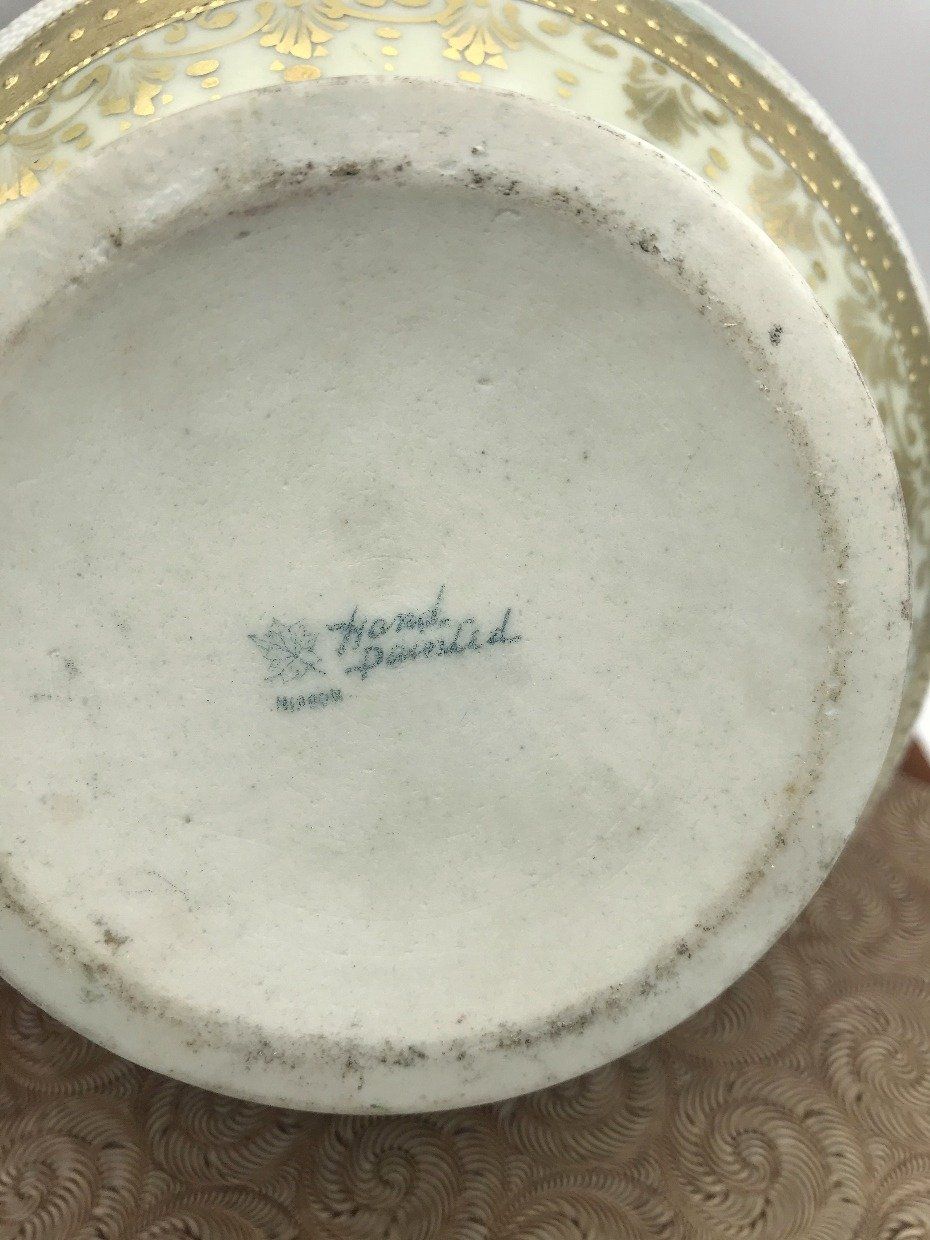 Round Full Body Hand Painted Floral + Gilt Nippon Jug 5