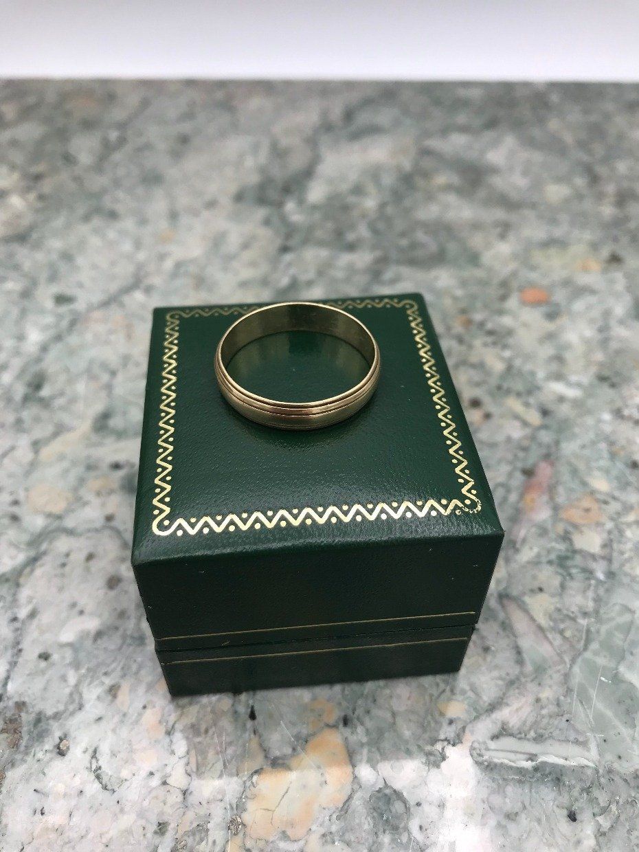 14k Gold Men's Stacked Ring Band 2