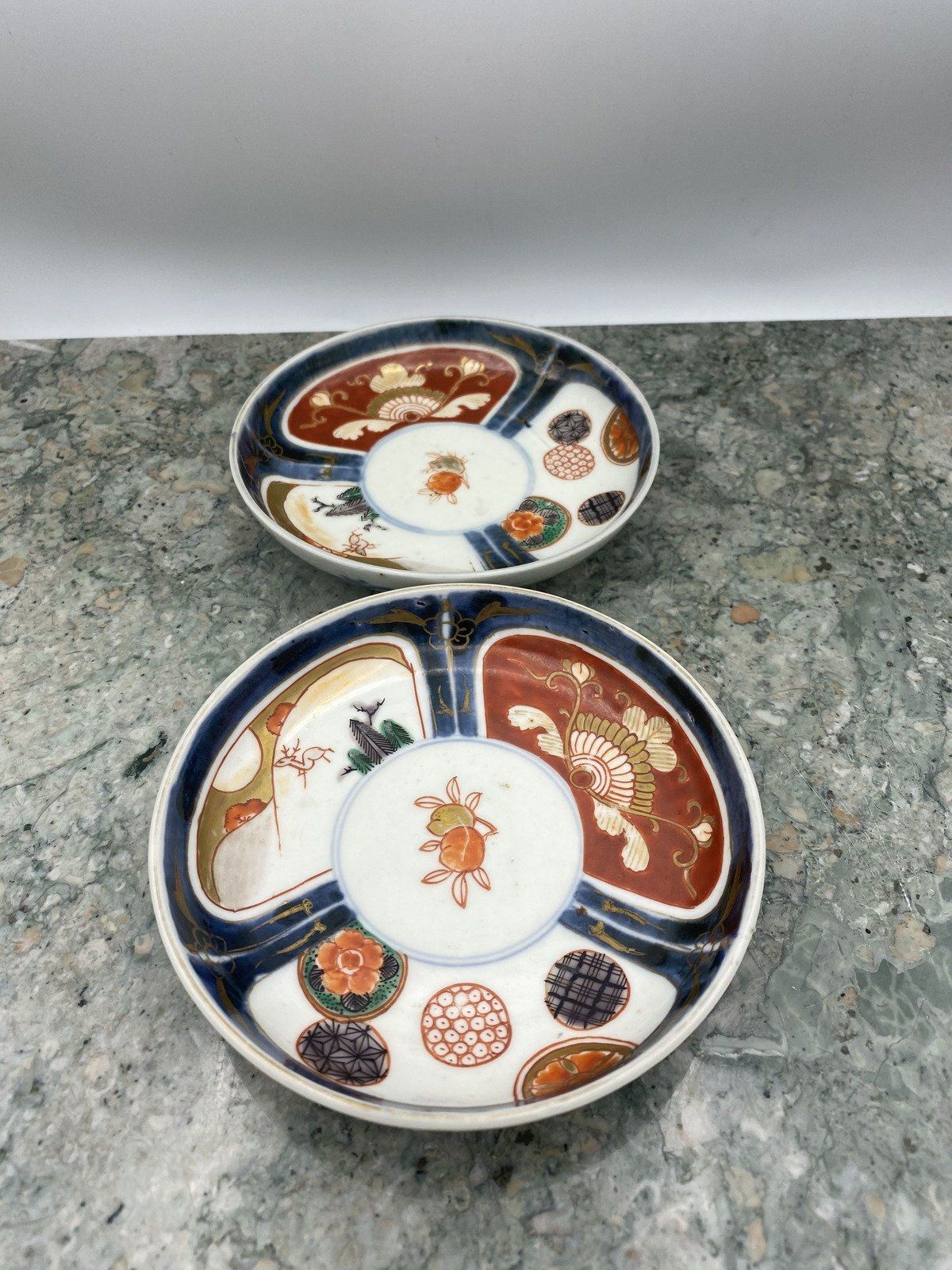 Chinese Imari Shallow Soy Dish Plates #1097 2