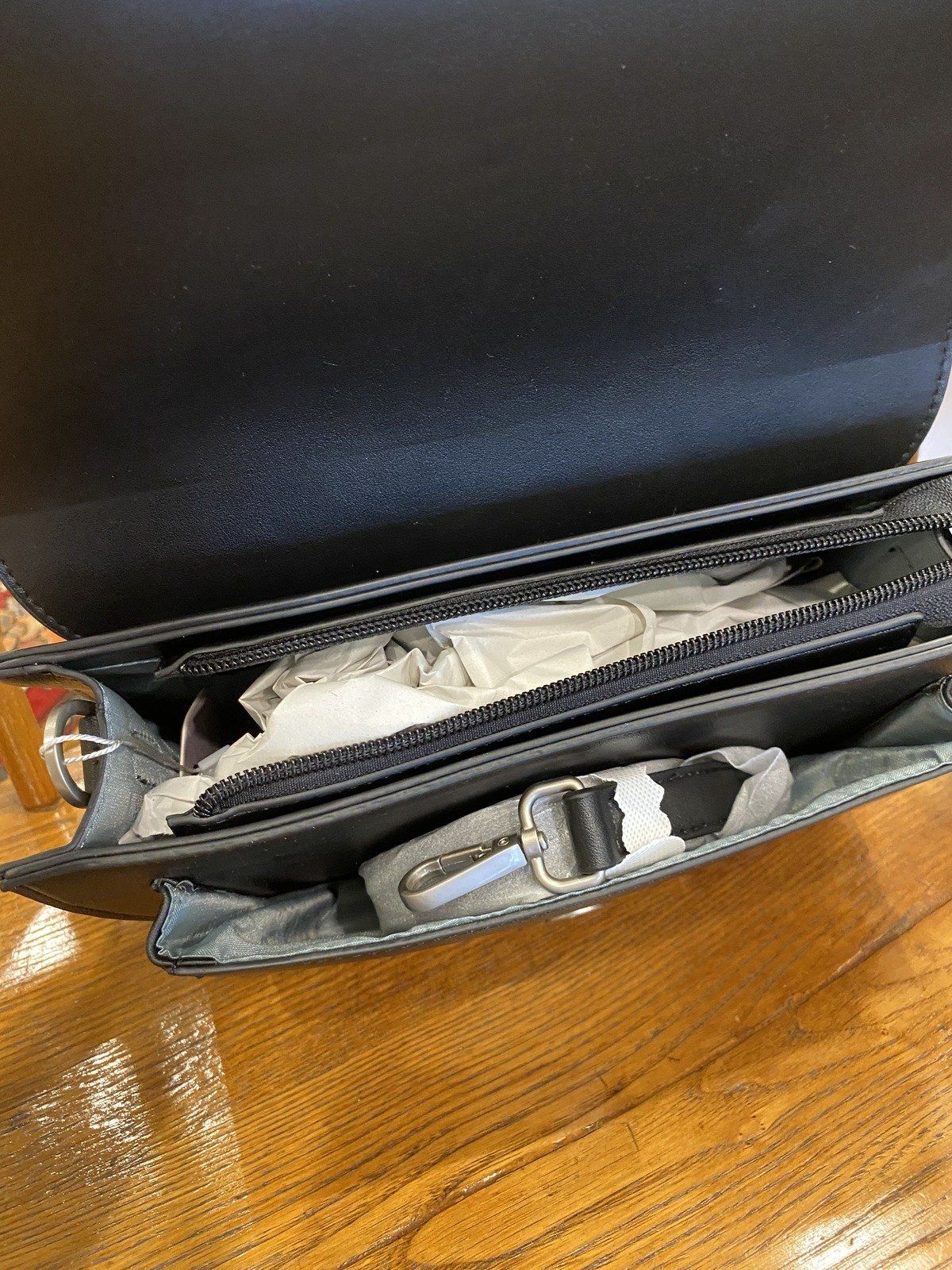Pixie Mood Black Faux Leather Zoe' Crossbody Purse 2
