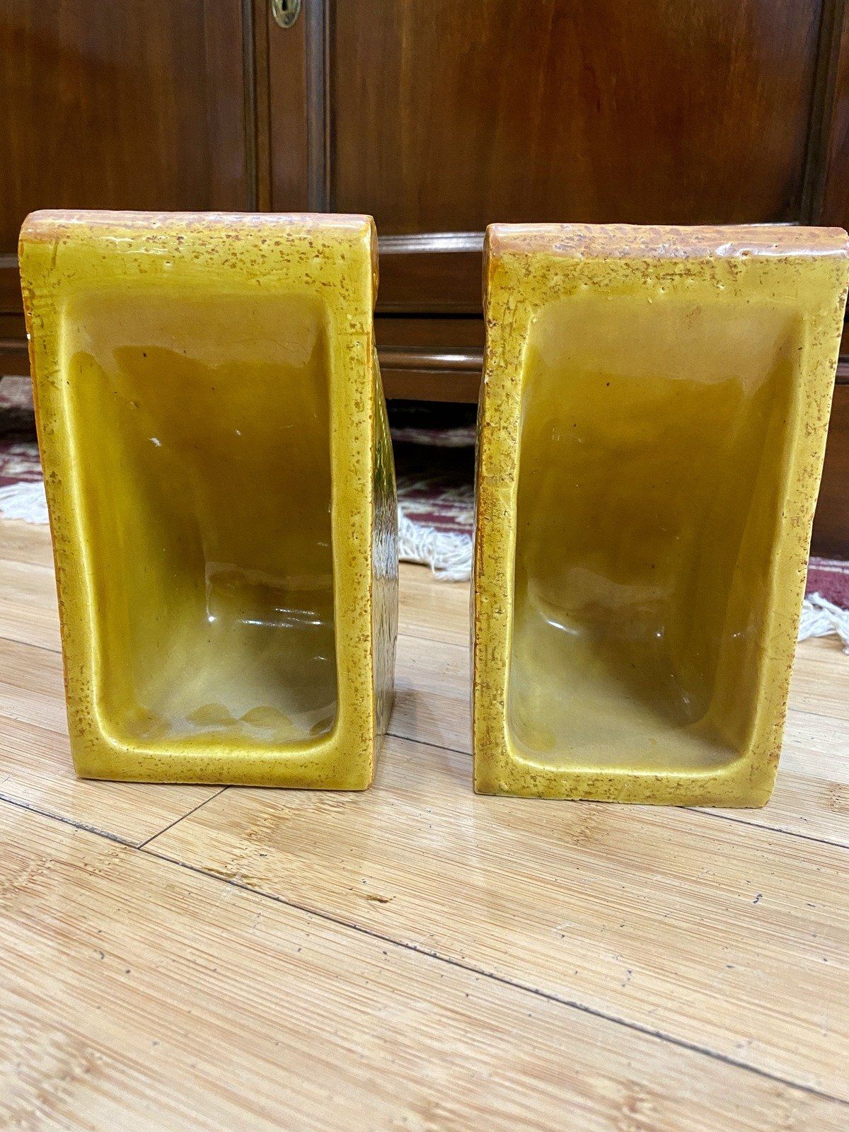 Mid Century Italian Ceramic Paisley Pottery Bookends by Rosenthal Netter 6
