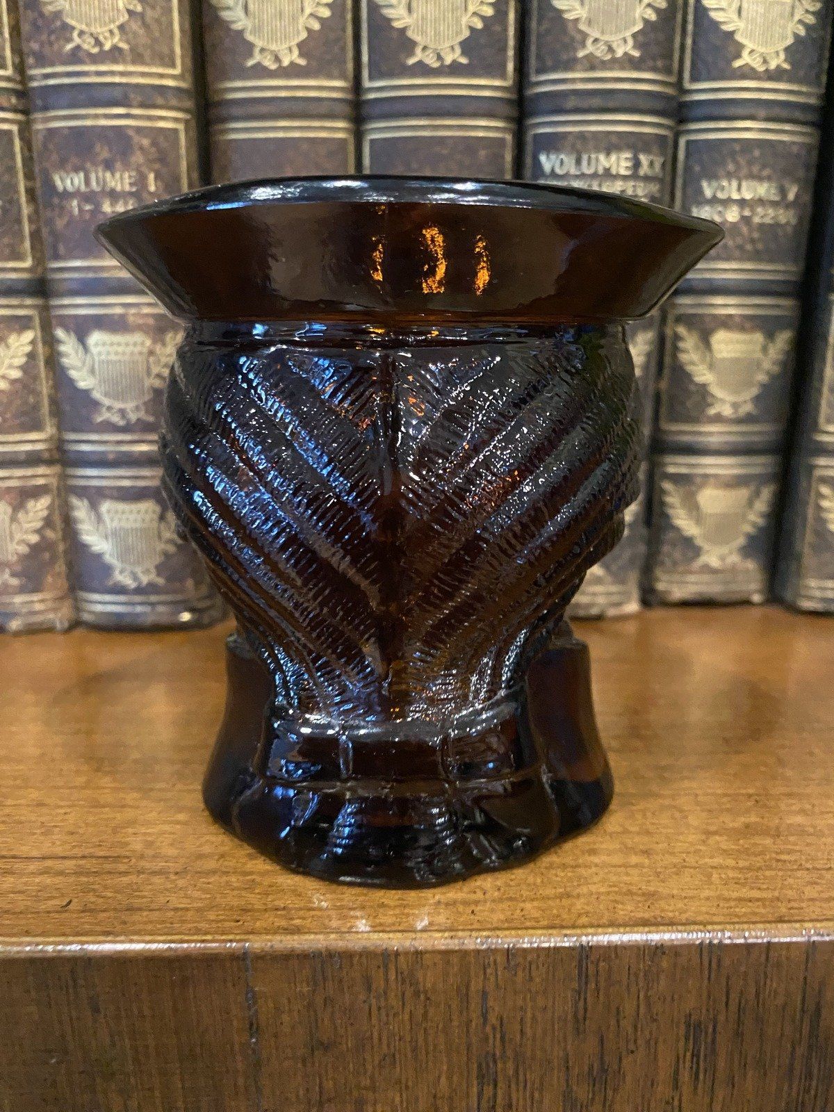 Vintage Avon Apothecary Glass Thomas Jefferson Presidential Glass Vase/Desk Jar 5