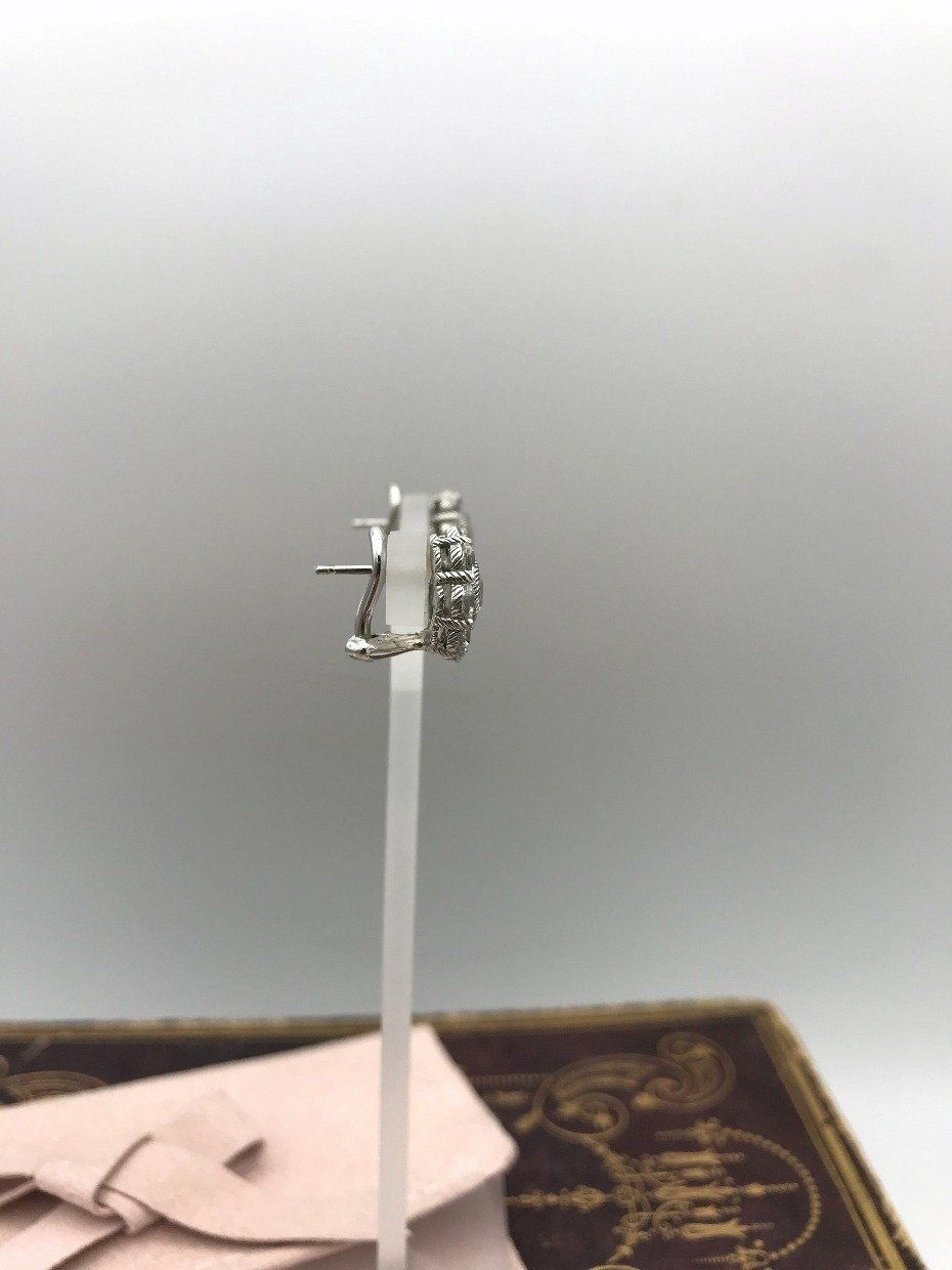 Sterling Silver CZ Flower Cluster Judith Ripka Earrings 3