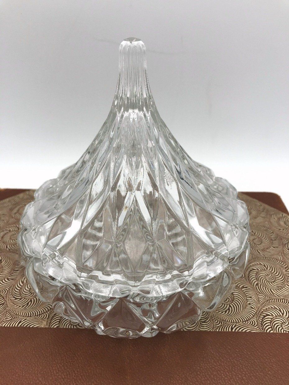 Pressed Glass Candy Dish w Pulpit Lid 3