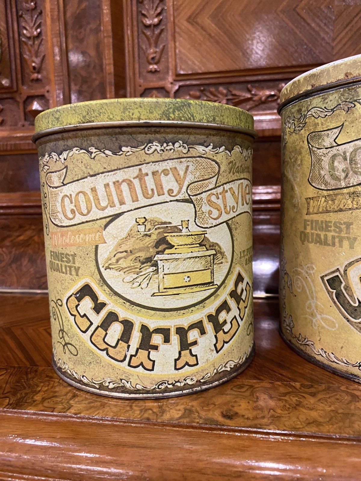 Vintage Nesting Kitchen Tins w Great Patina 4