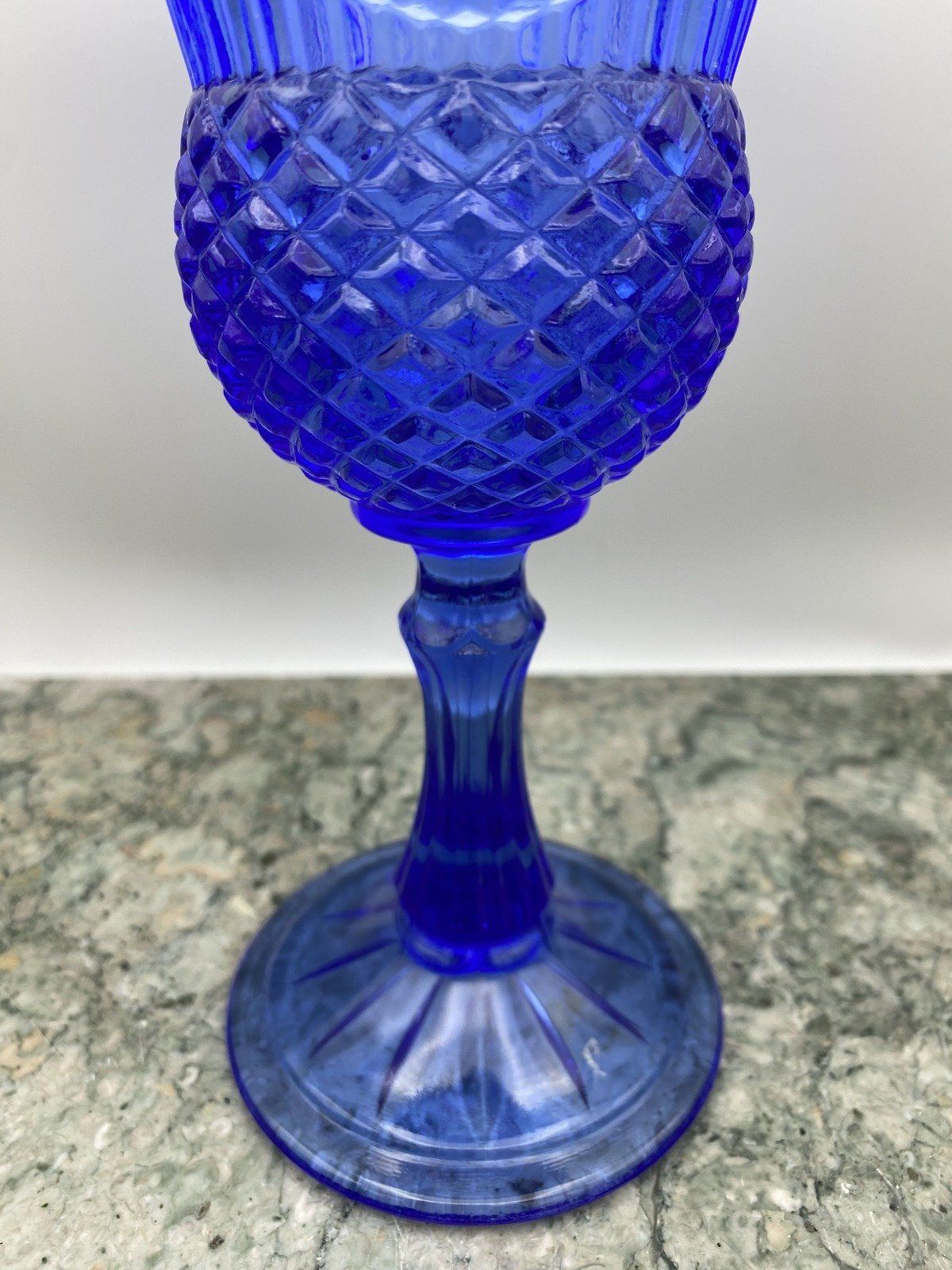 Apothecary Blue Presidential Crest Pineapple Pressed Goblet 5