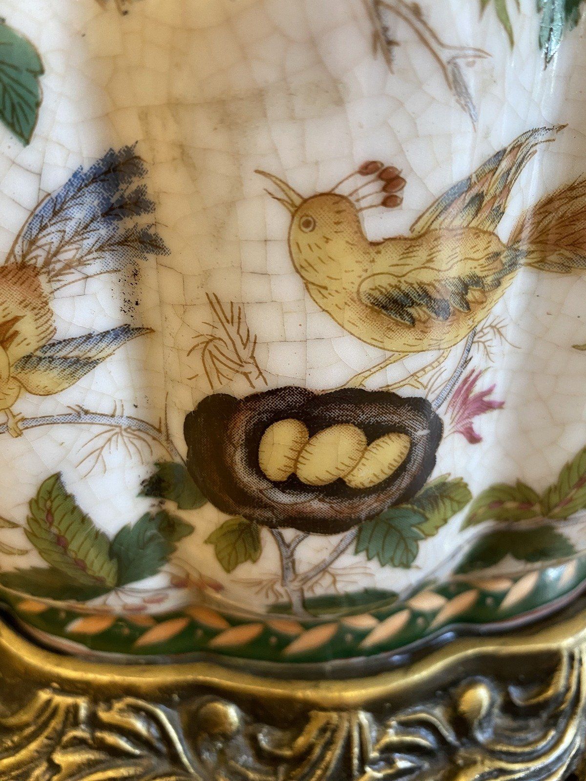 Antique Inspired Oriental Bird's Nest Foot Bath 4