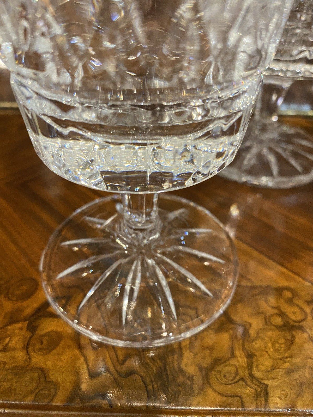 Set of 8x Glass Pressed Stemmed Water Glasses 5