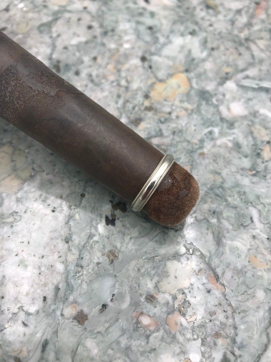 14k White Gold Band w Patterned Edge 3