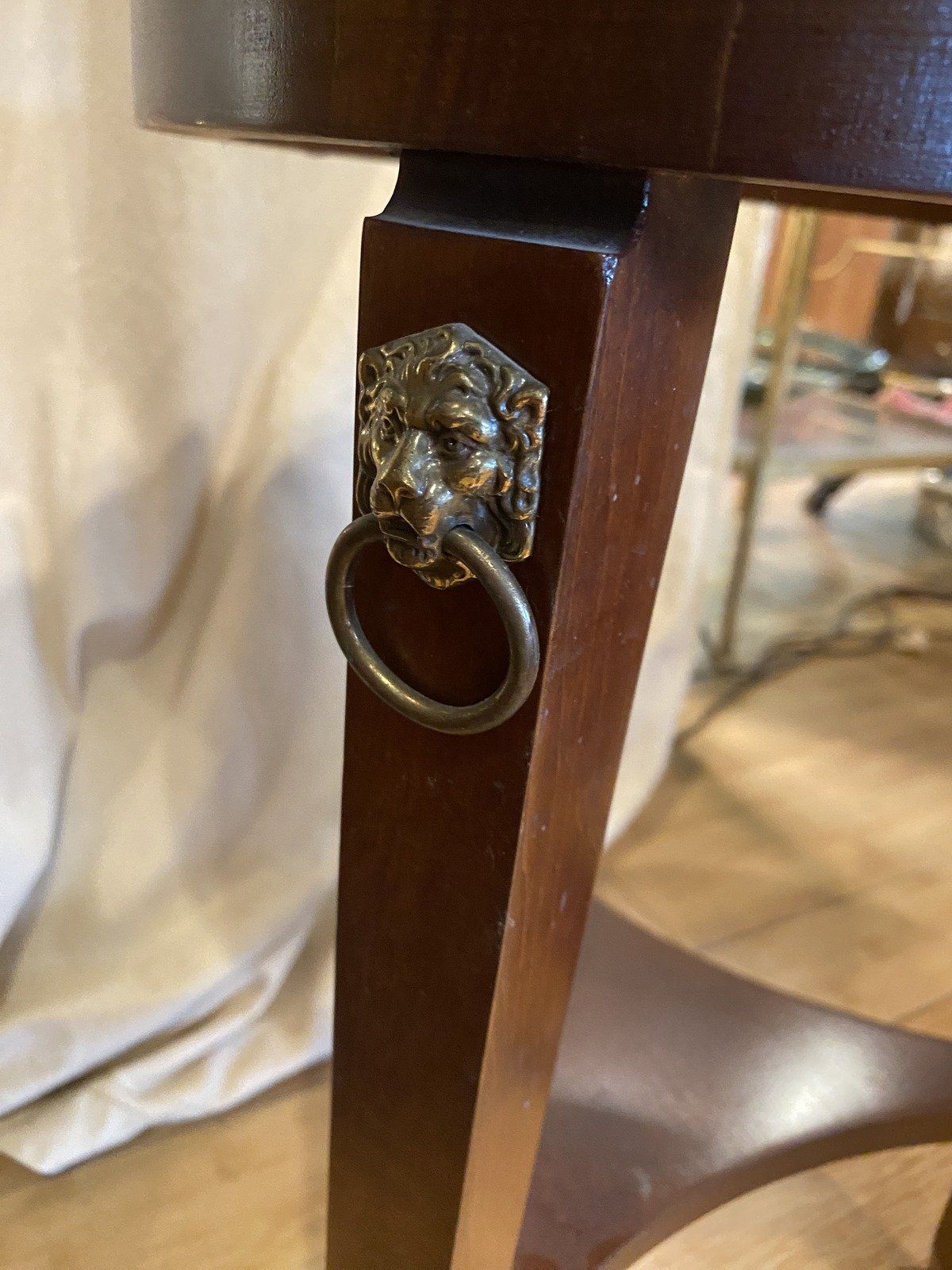 Antique Reproduction Lion Head Motif Side Table 3
