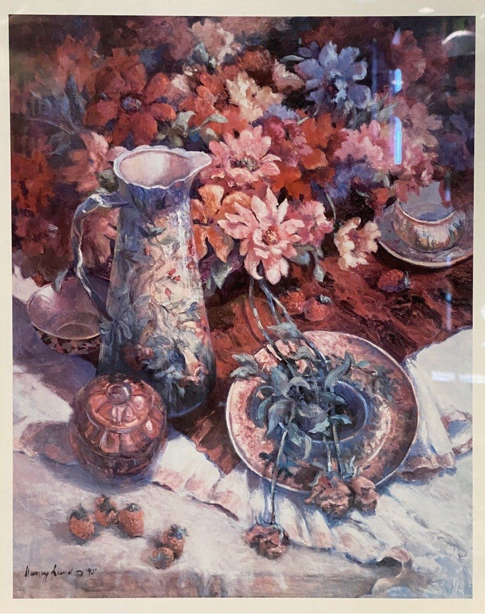 Nancy Lund 1992 Watercolor Rose Entwined 2