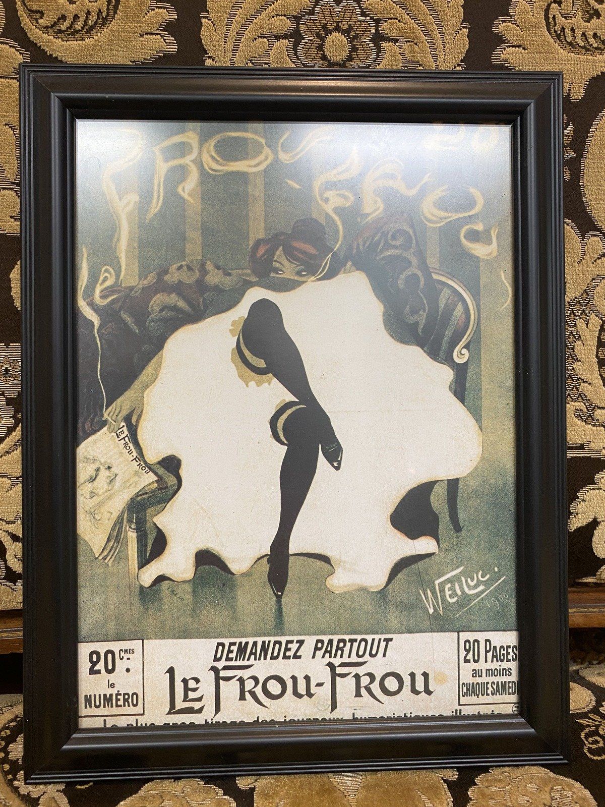 French Reproduction Advertisement Framed Art Print Le Frou-Frou 14x11 3