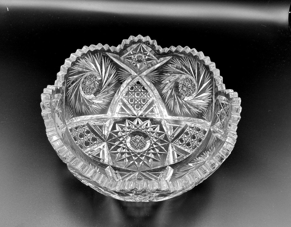Libbey signed Cut Bowl Sword and Scepter 2