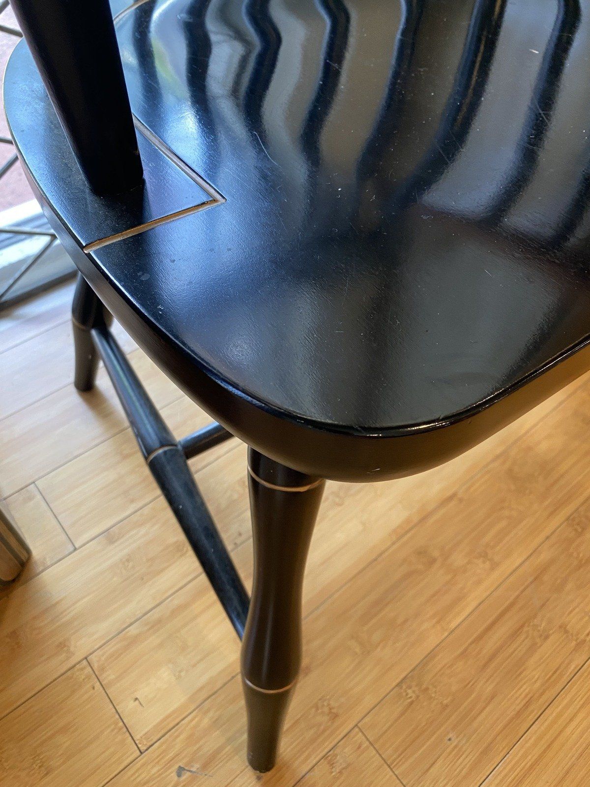 Collectible Nichols and Stone Co. Federal Monument Nauvoo IL Temple Motif Windsor Arm Chair 3