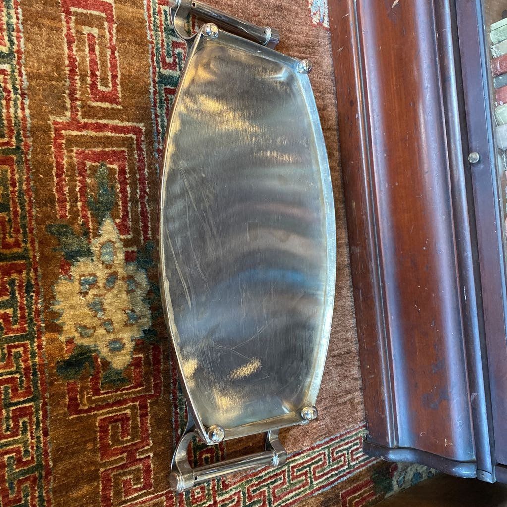Art Deco Style Metal Serving Tray #803 2