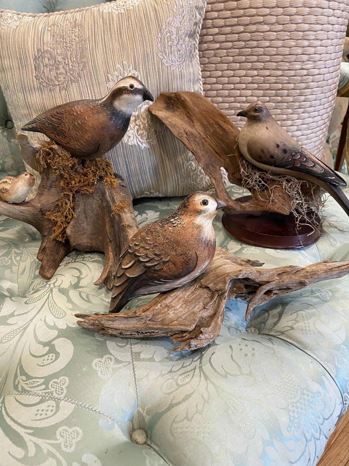 Connie Brown Folk Art Carved Bird Sculpture #875 (each)