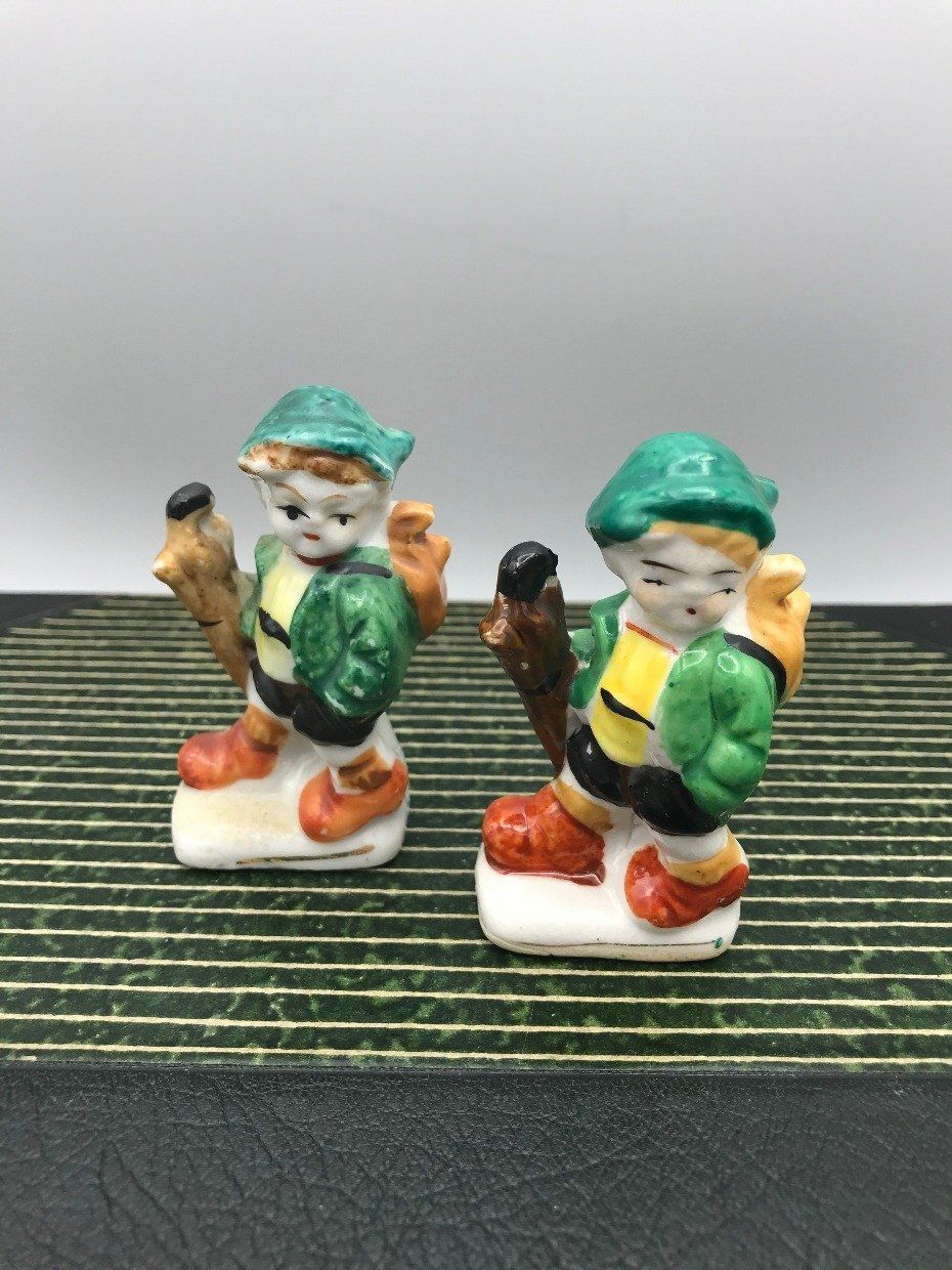 Occupied Japan Porcelain Boy Scout Hiker Child Figurine