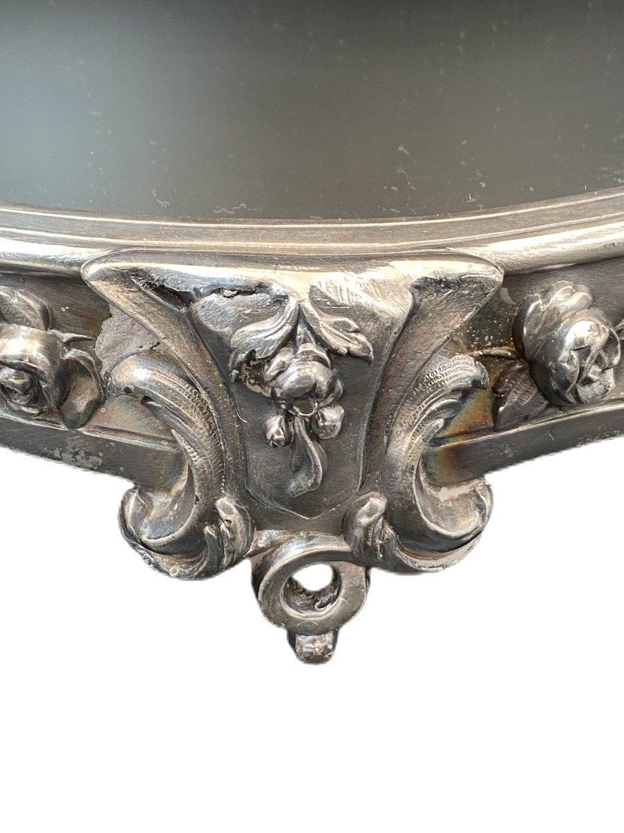 Silver Plated Footed Mirror Plateau 2