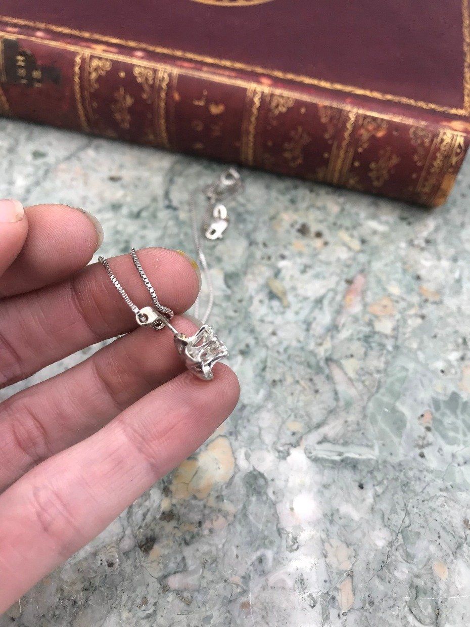 Exquisite Antique 14k White Gold 1.5ct Buttercup Set Diamond Necklace 4