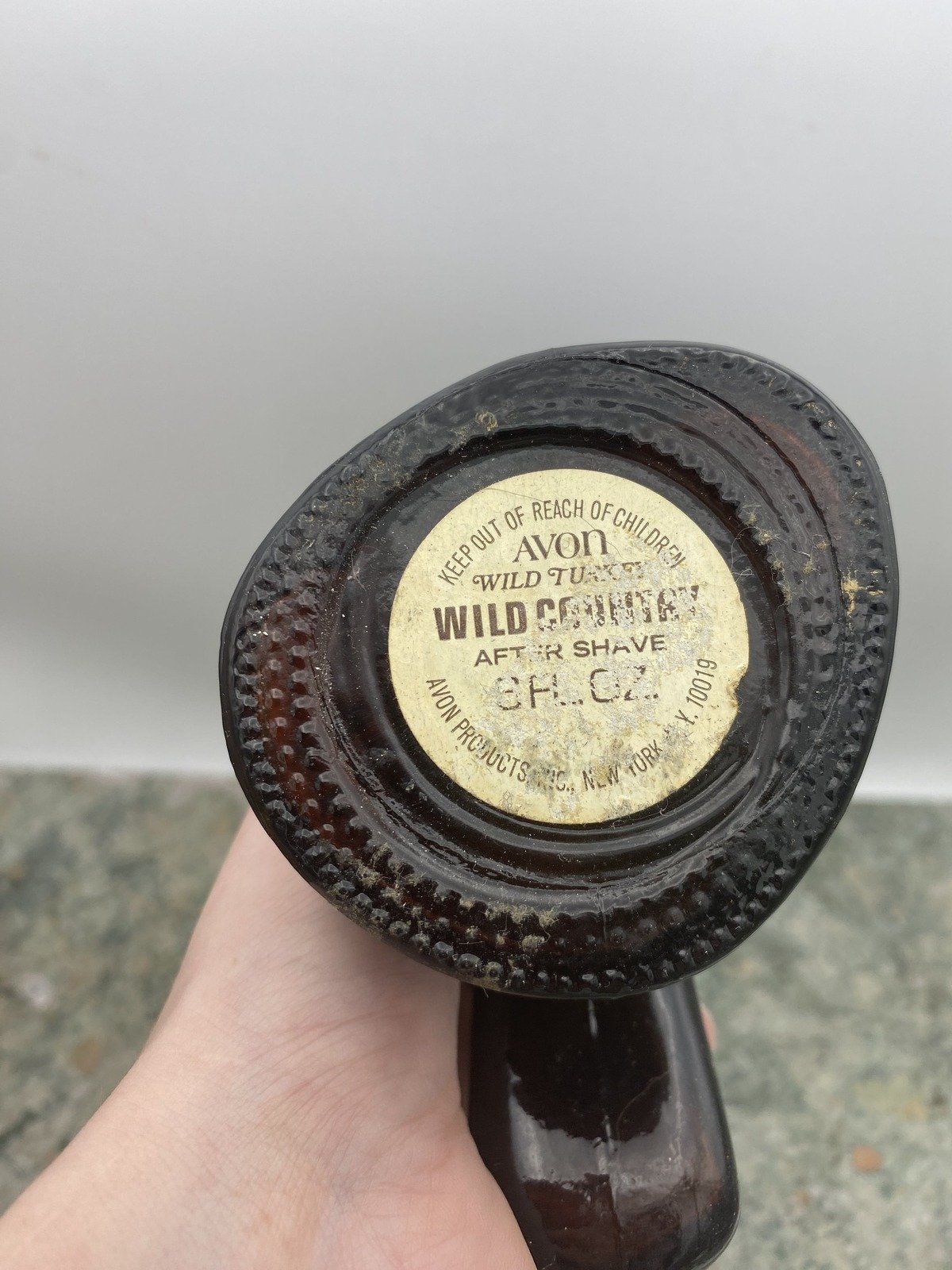 Avon Vintage Wild Country Turkey Amber Glass Aftershave Bottle 3
