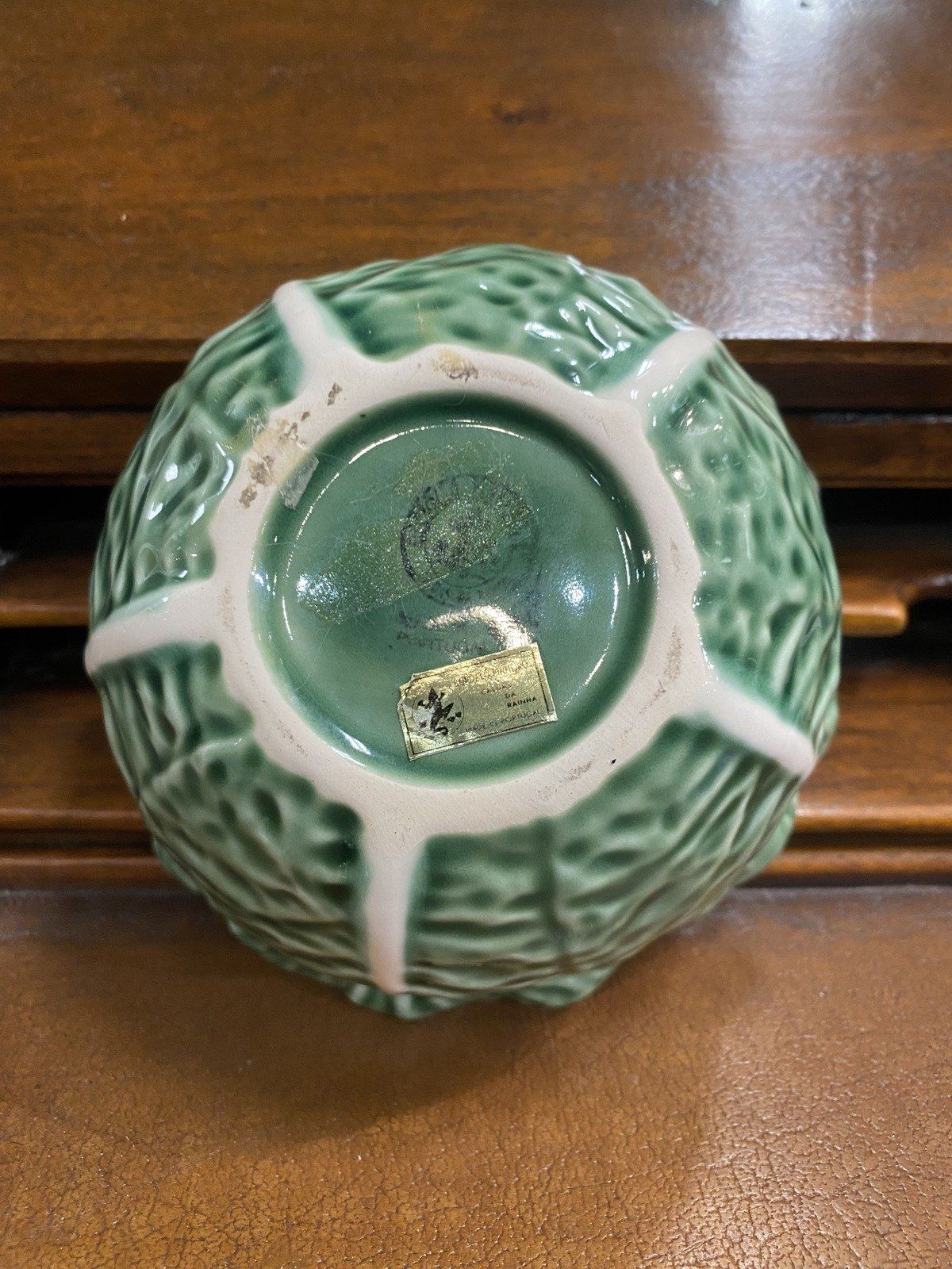 Bordallo Pinheiro Portugal Majolica Mini Lidded Cabbage Serving Bowl 6 12