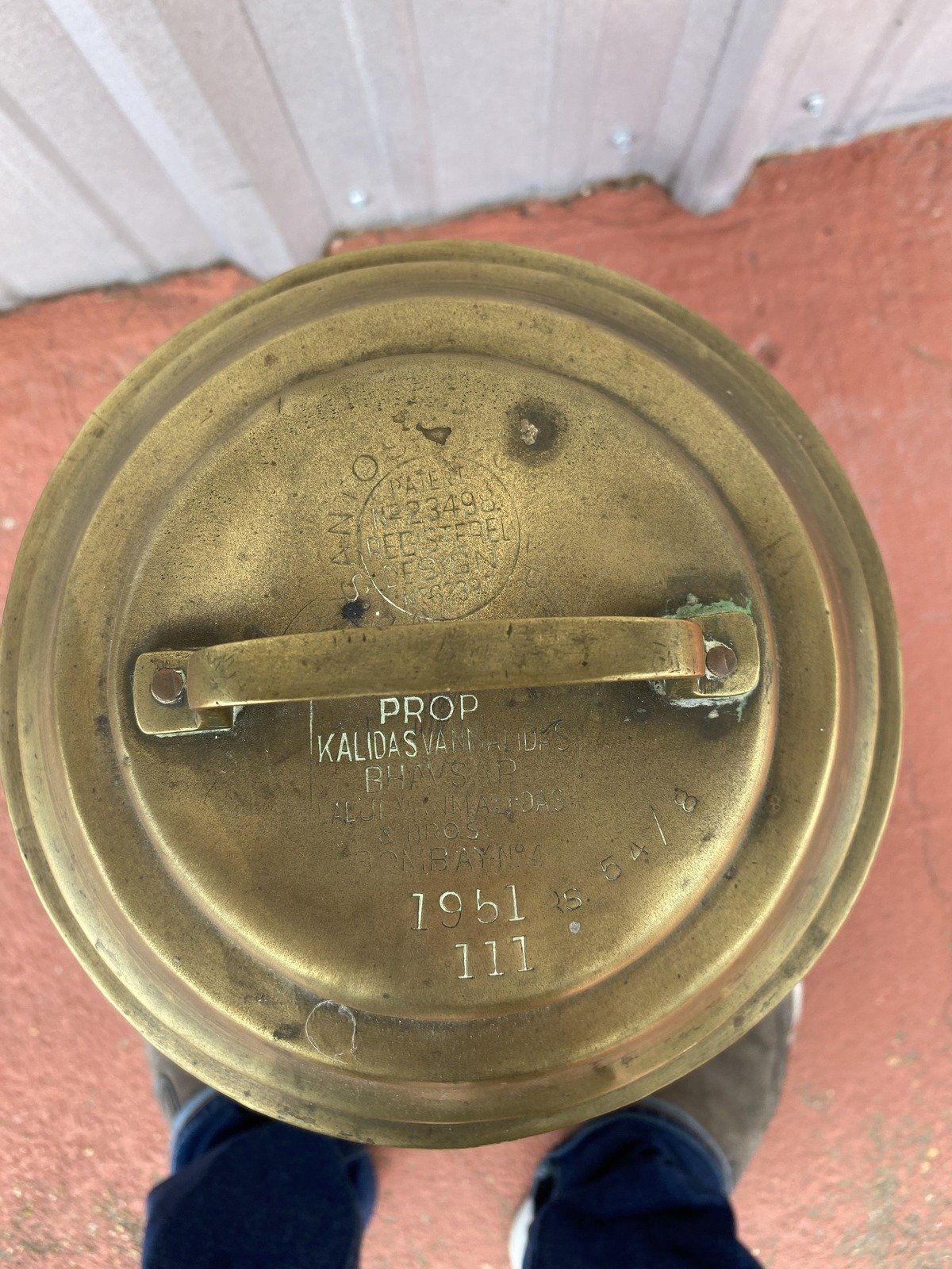 Brass Steam Cooker Lunch Pail c.1951 3