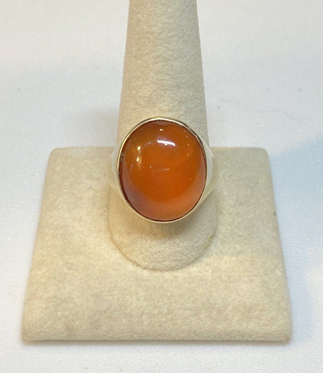 14k Gold Carnelian Ring 2