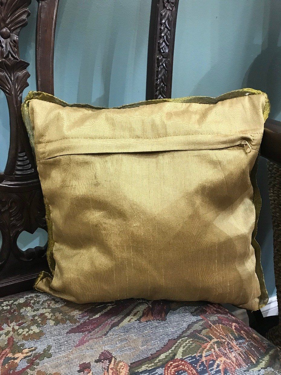 12x12 Bella Lux Fine Linens India Beaded Pillow 4