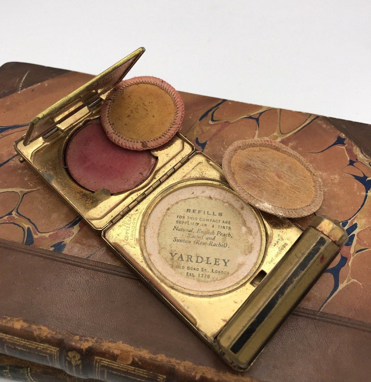 Vintage Yardley Powder and Lipstick Art Deco Compact 5