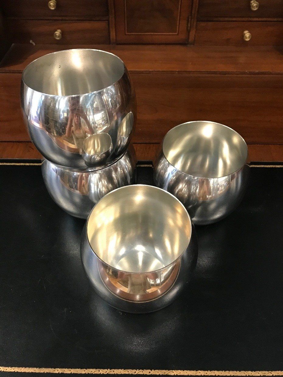 Set of 4 Poole Silver Plated Barware Tumblers 2