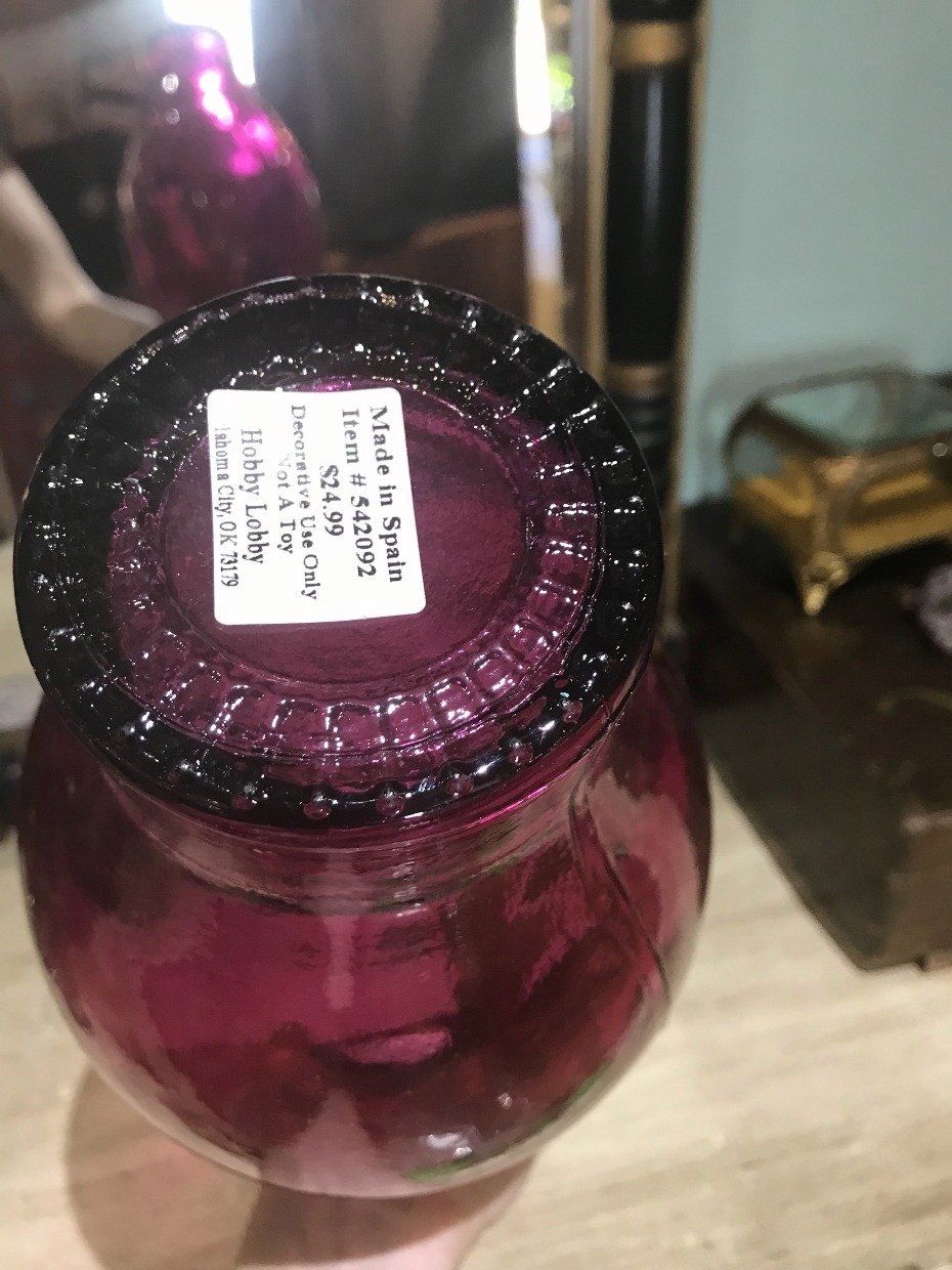 Modern Cranberry Molded Glass Vase 2