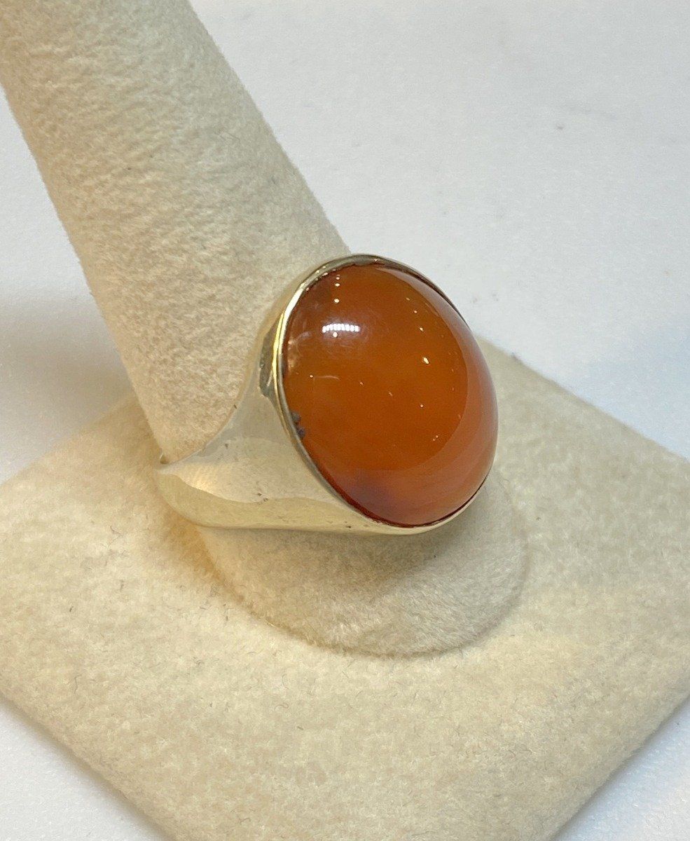 14k Gold Carnelian Ring 3