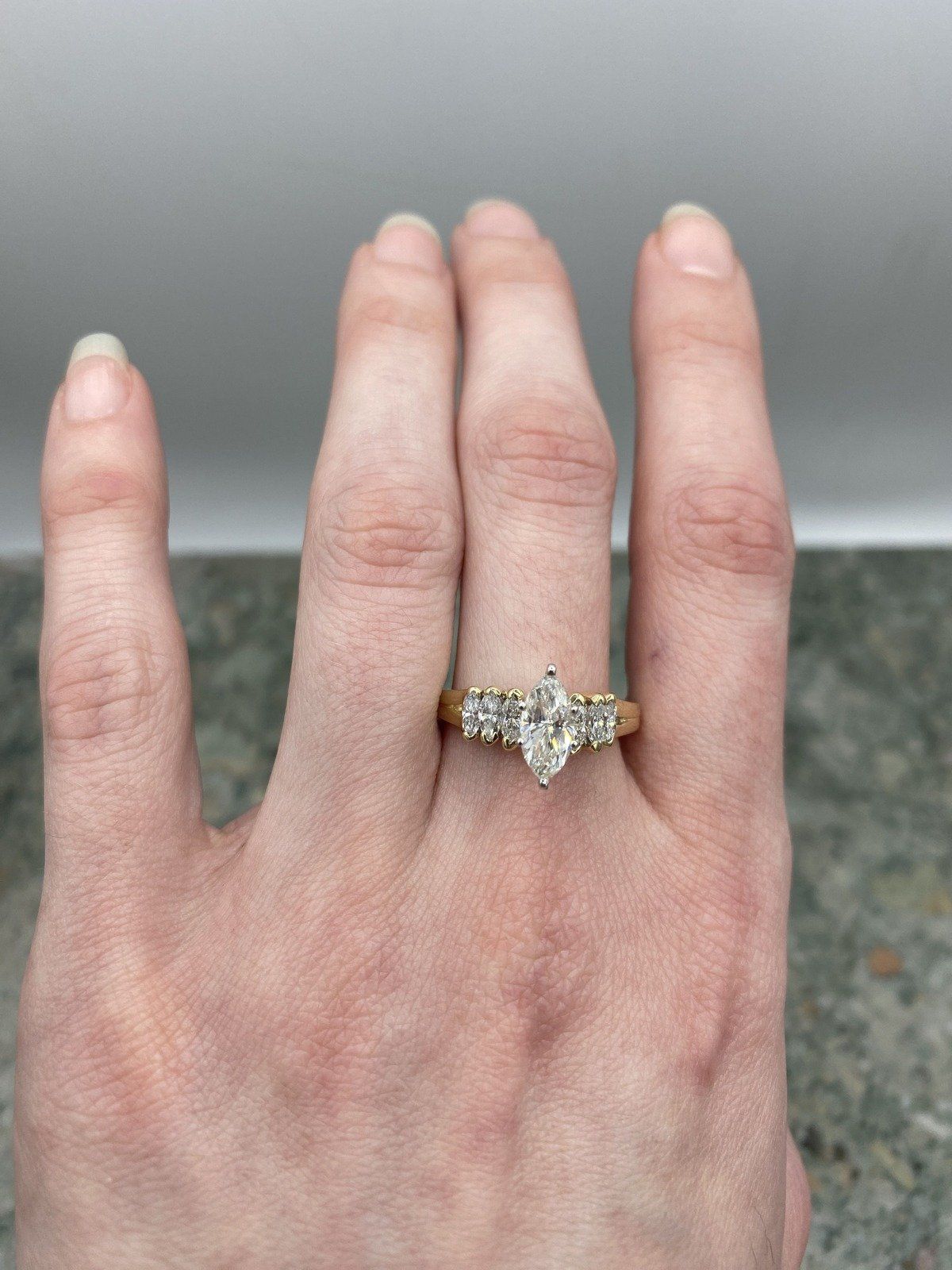 14k Gold 1.77ctw Tiffany Set Marquise Diamond Engagement Ring w GIA + APP 5