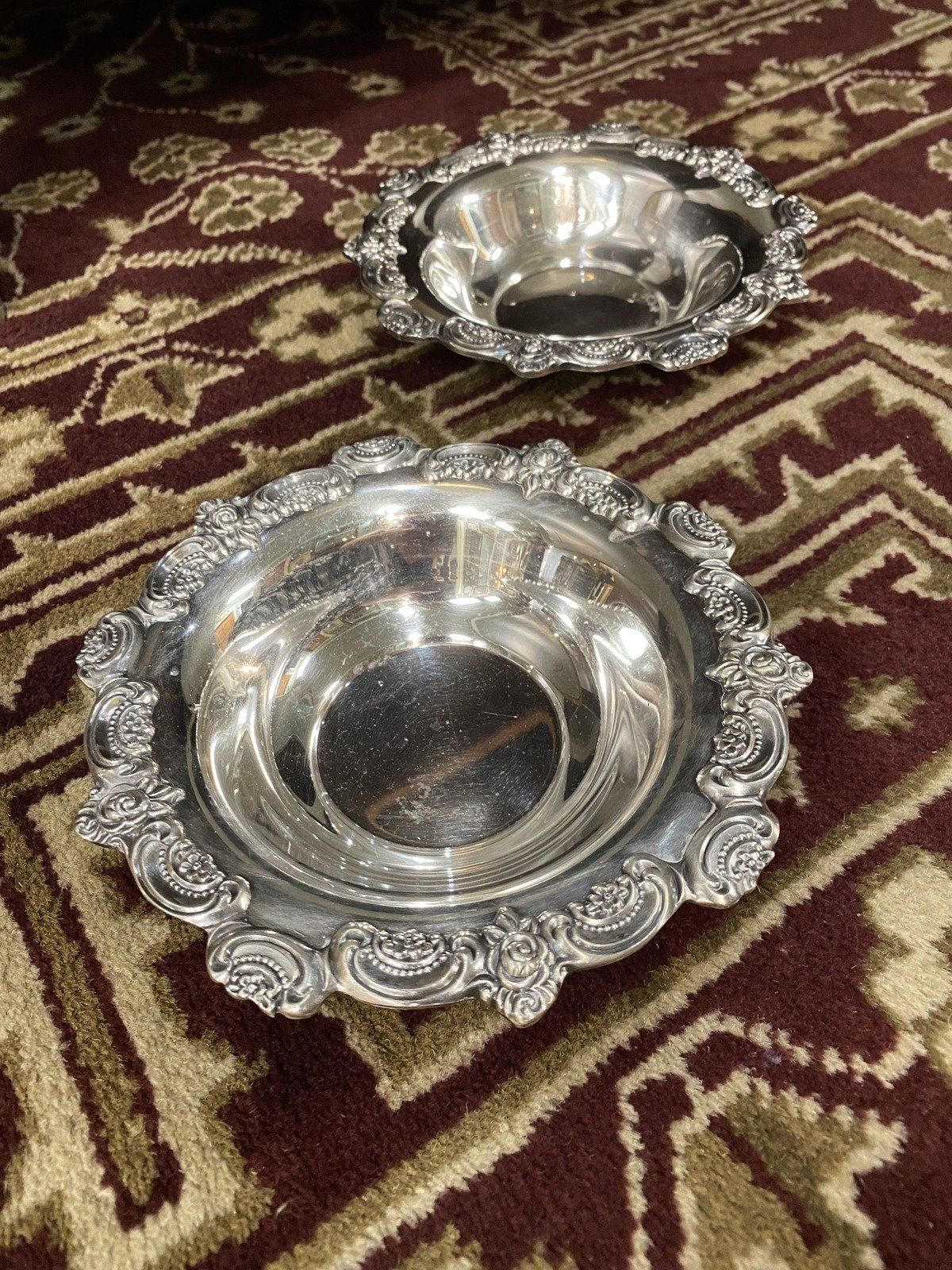 Pair of Gorgeous Towle Silver Plated Salad/Soup Bowls No.2912 5