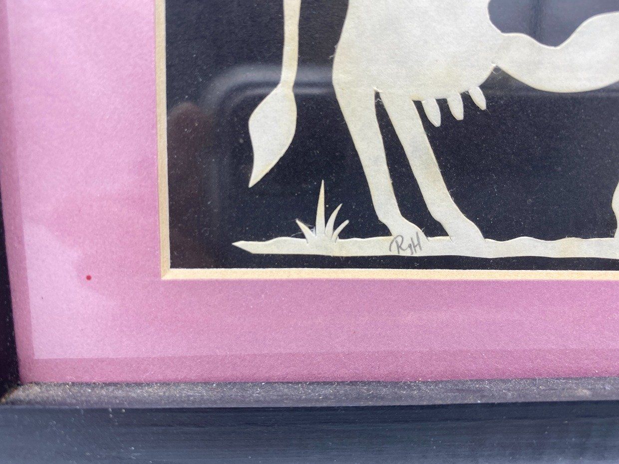 Framed Cow Scherenschitte/Silhouette Rhonda G. Henderson 2