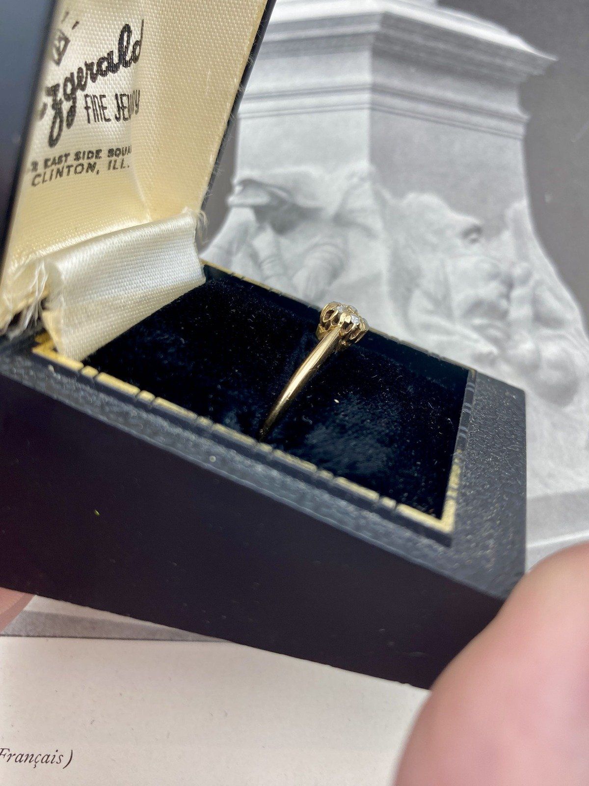 *RARE* Antique Victorian14k Gold Rose Cut Diamond Flower Cluster Ring #2218 14