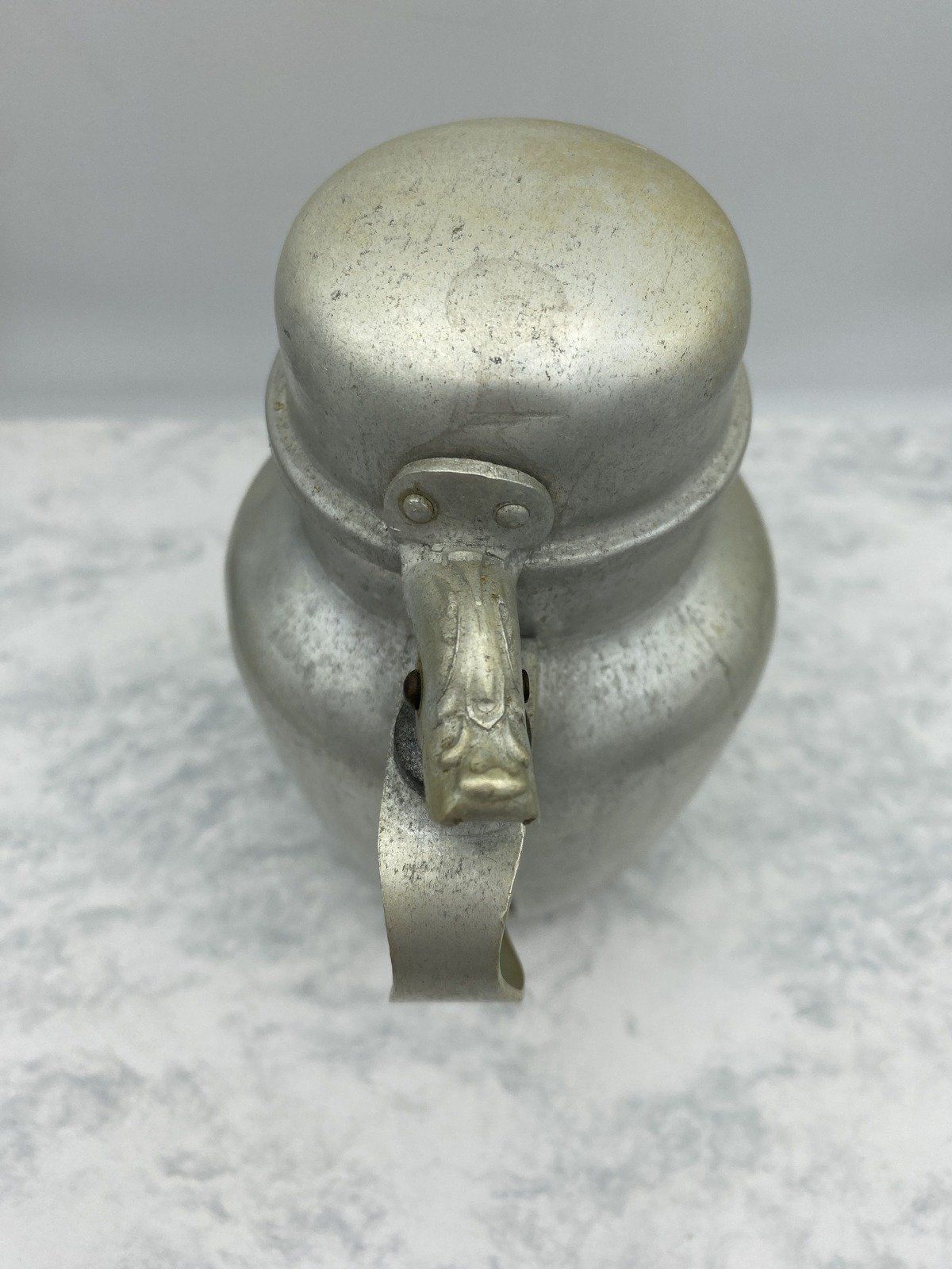 Vintage Aluminum Hinge Lidded Syrup/Creamer 4