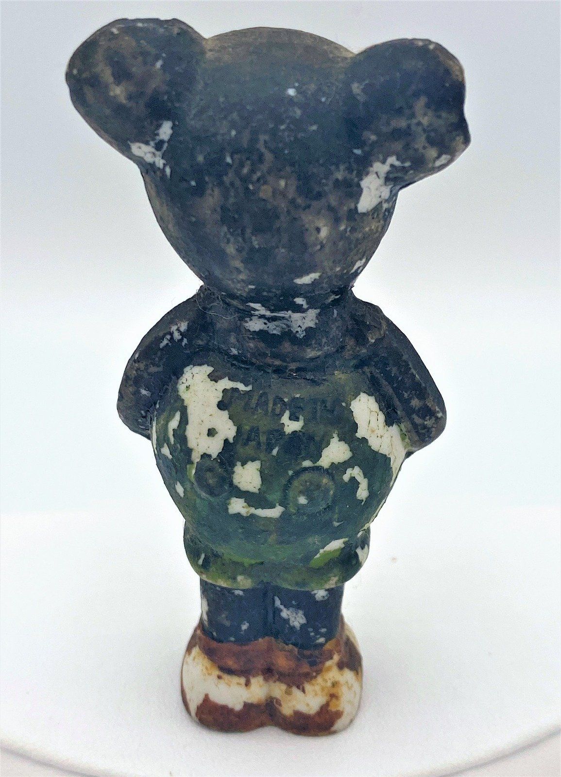 1930's Bisque Japanese Porcelain Mickey Mouse Figurines 4