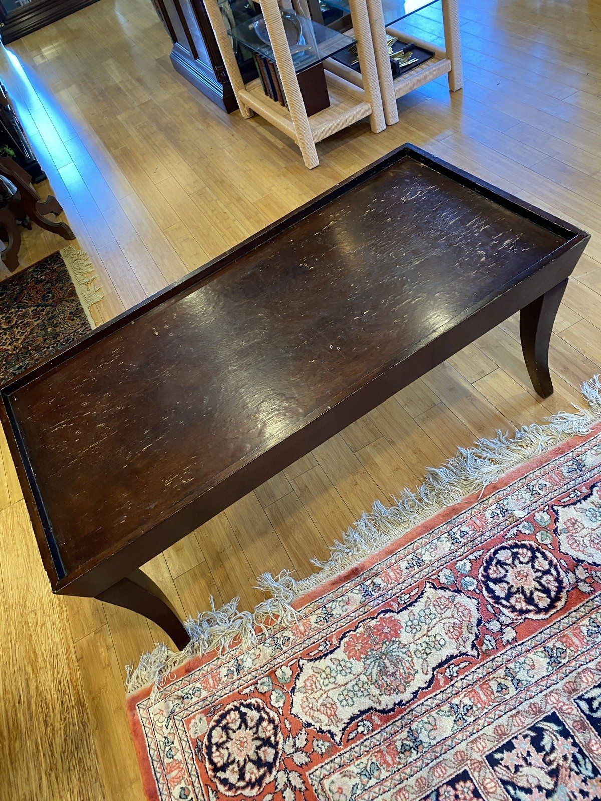 Rectangular Pie Crust Coffee Table 47.5x23.5x20 3
