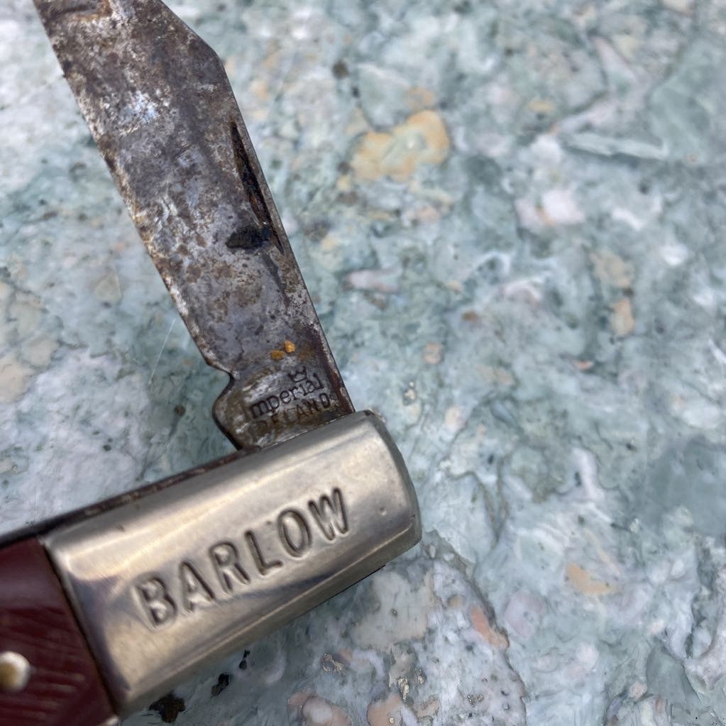 Vintage Barlow Imperial Ireland 2 Blade Pocket Knife 2