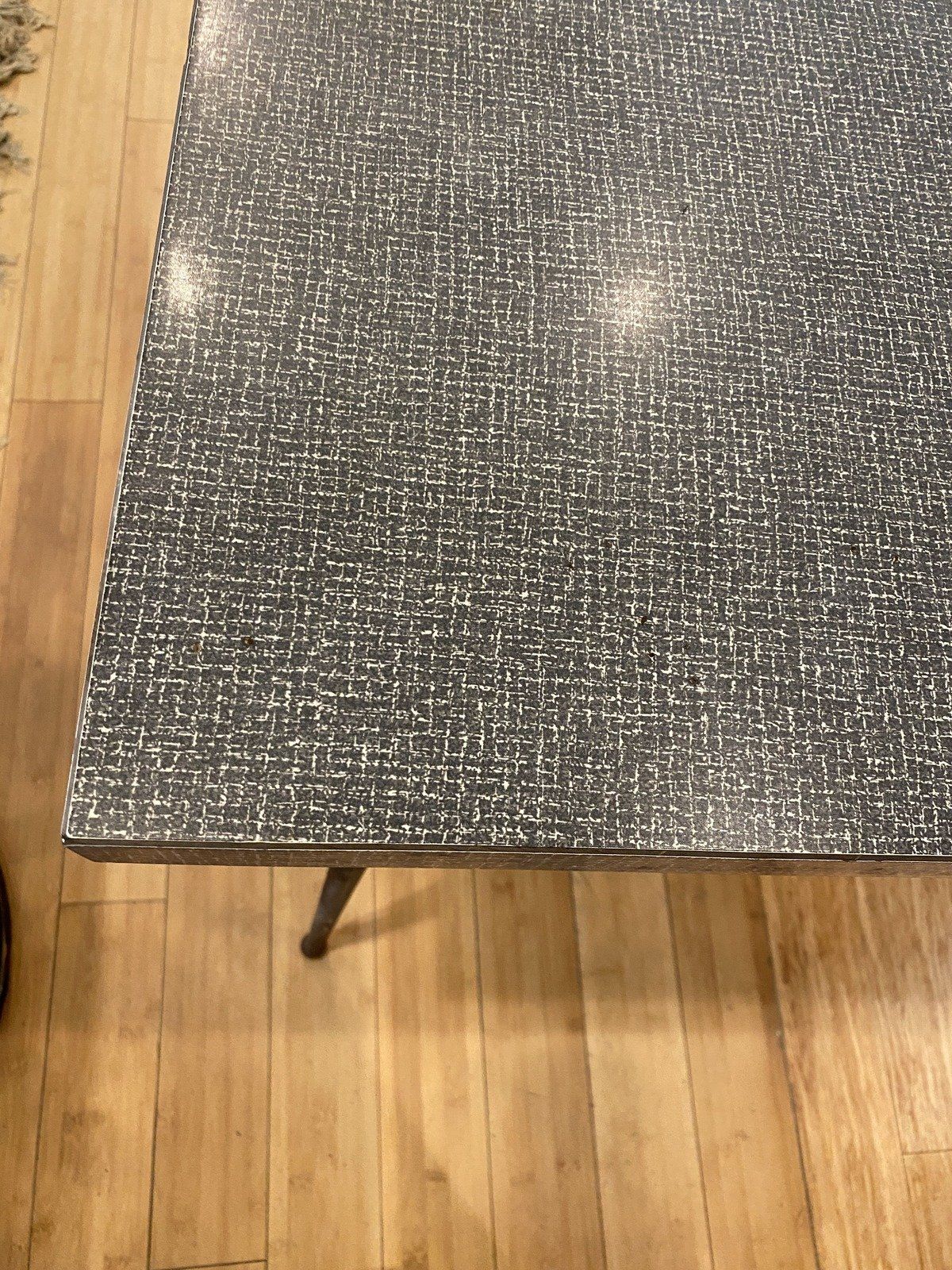 Retro Vintage Lanimated Formica Style Kitchen Table w Leaf 7