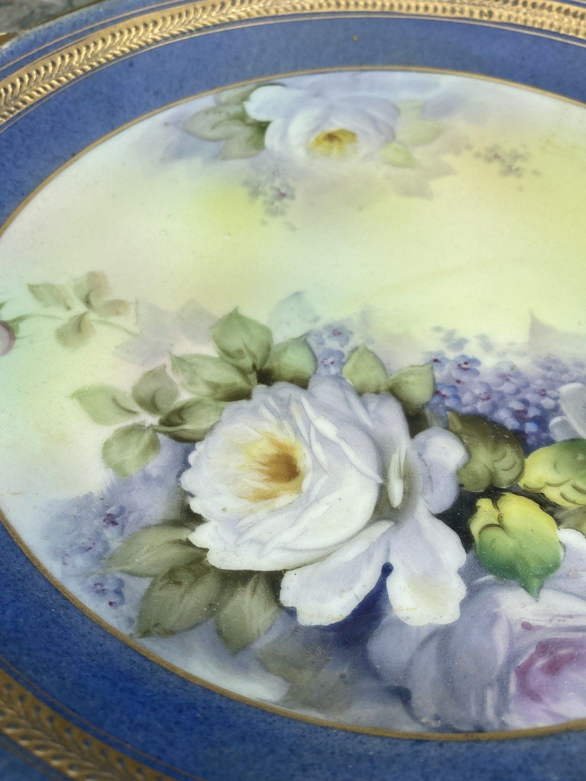 Noritake Salt Glaze + Rose Gilt Rim Handled Plate 3