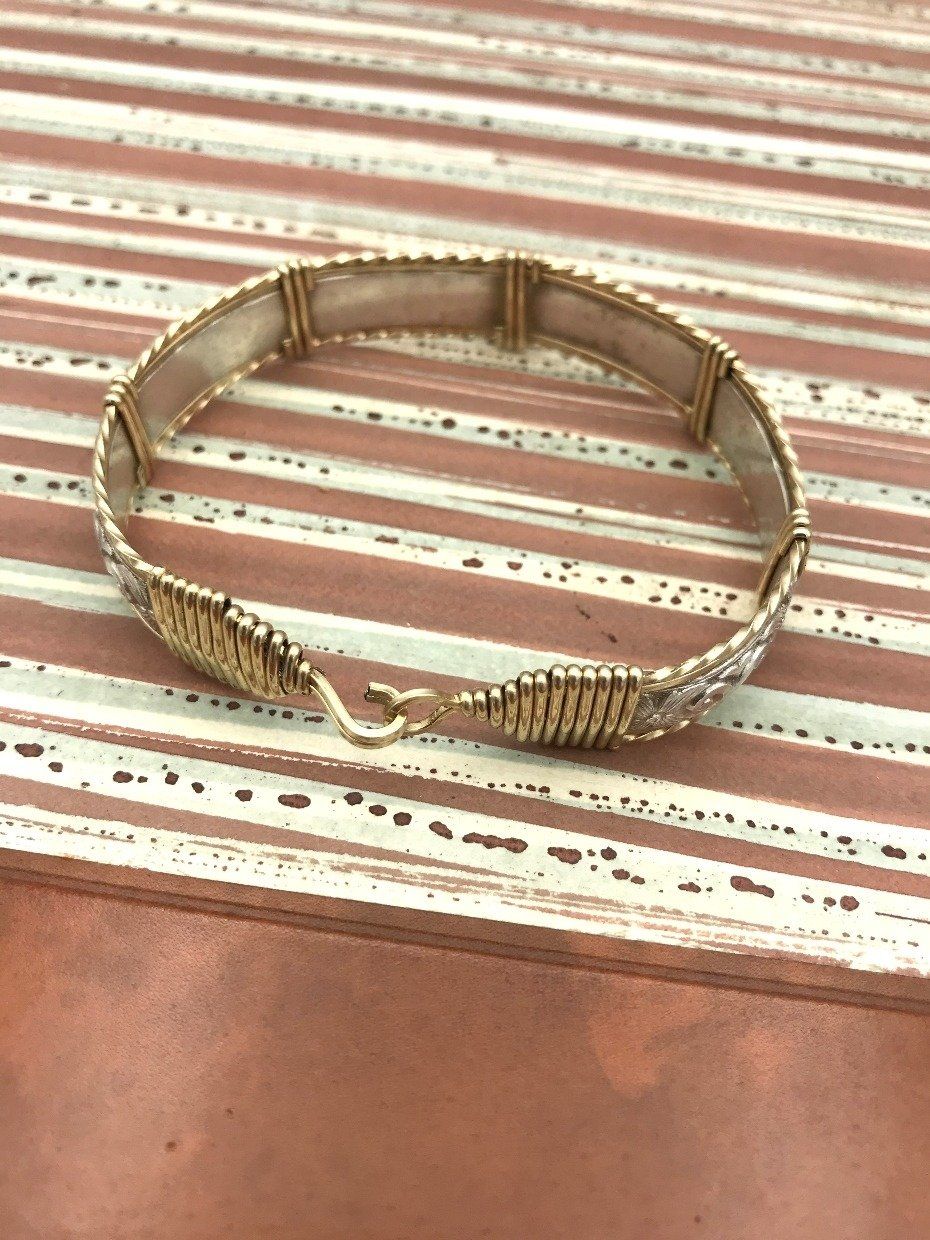 Ronaldo Angelina Sterling Chased Bracelet 3