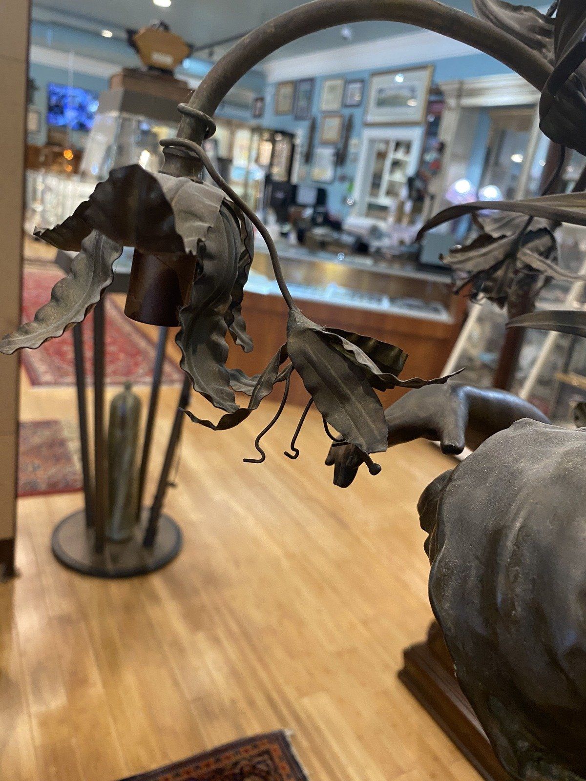 Dans Les Pres Moreau Art Nouveau Lamp #250 2