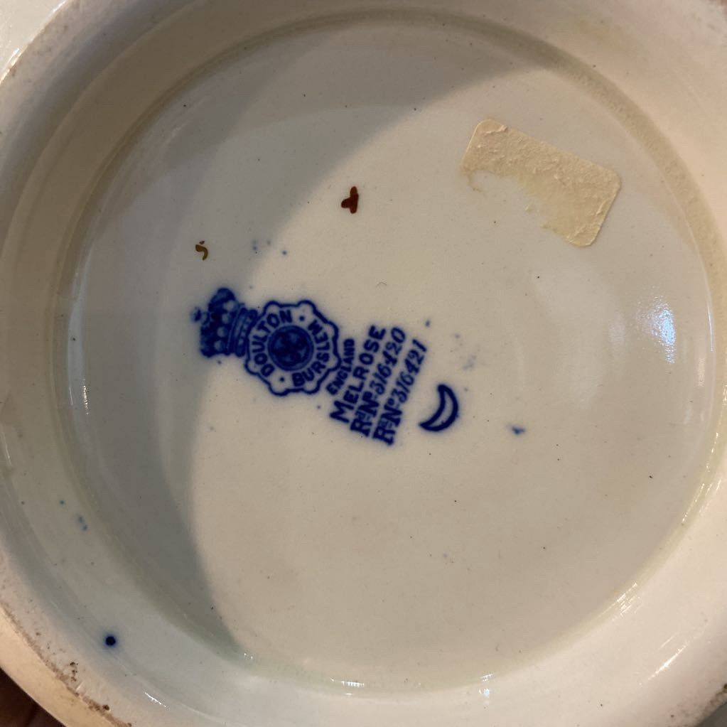 Large Flow Blue Melrose Serving Bowl 2