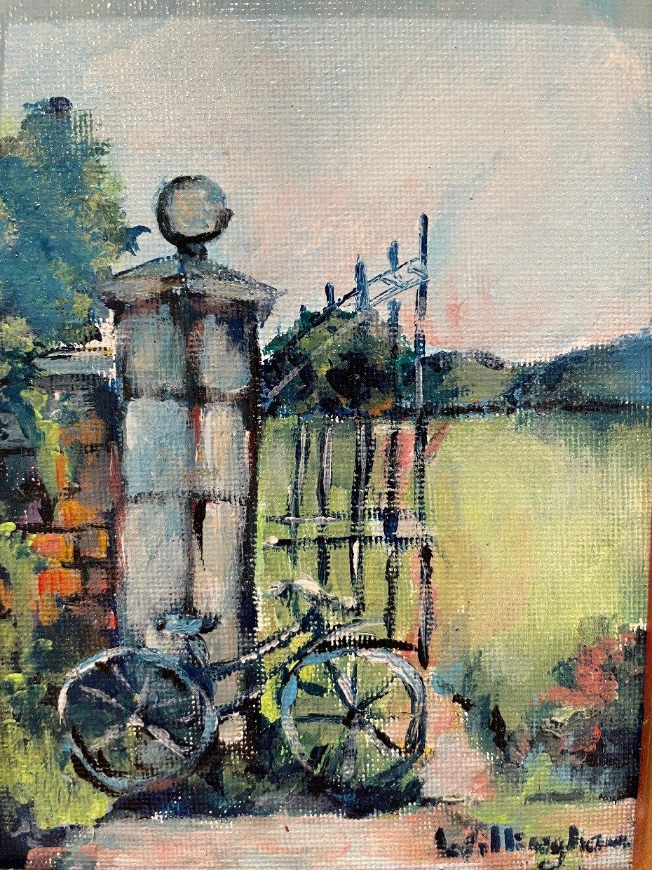 Local MS Active Artist Original Kathy Willingham Road Less Taken Acrylic Painting 2